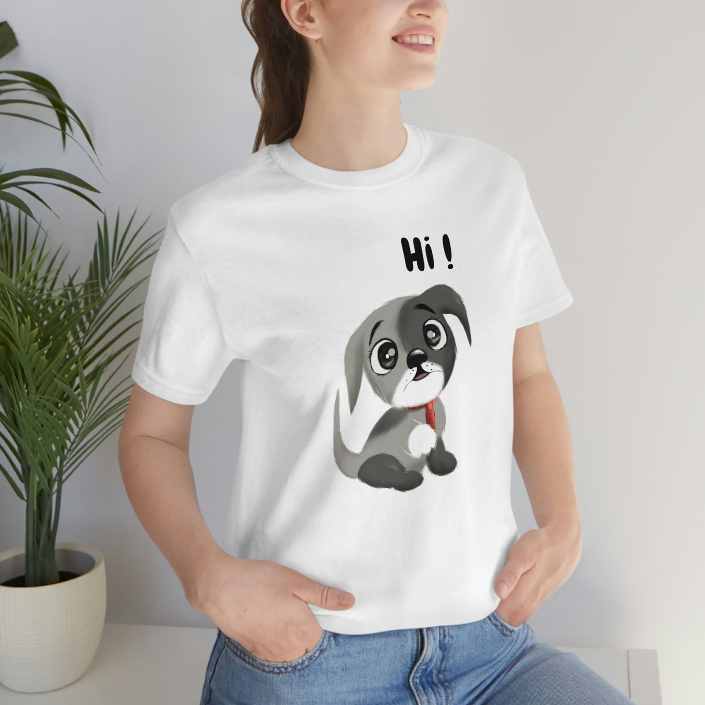 Hi Puppy Unisex Jersey Short Sleeve Tee