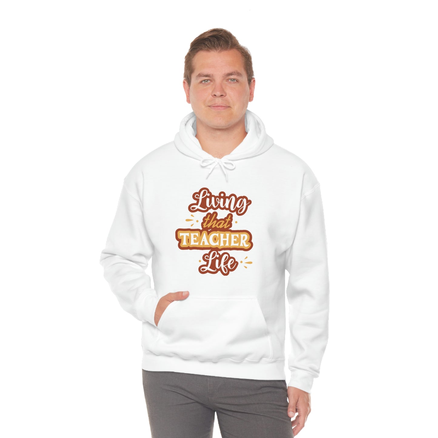 Living That Teacher Life Unisex Heavy Blend™ Hooded Sweatshirt