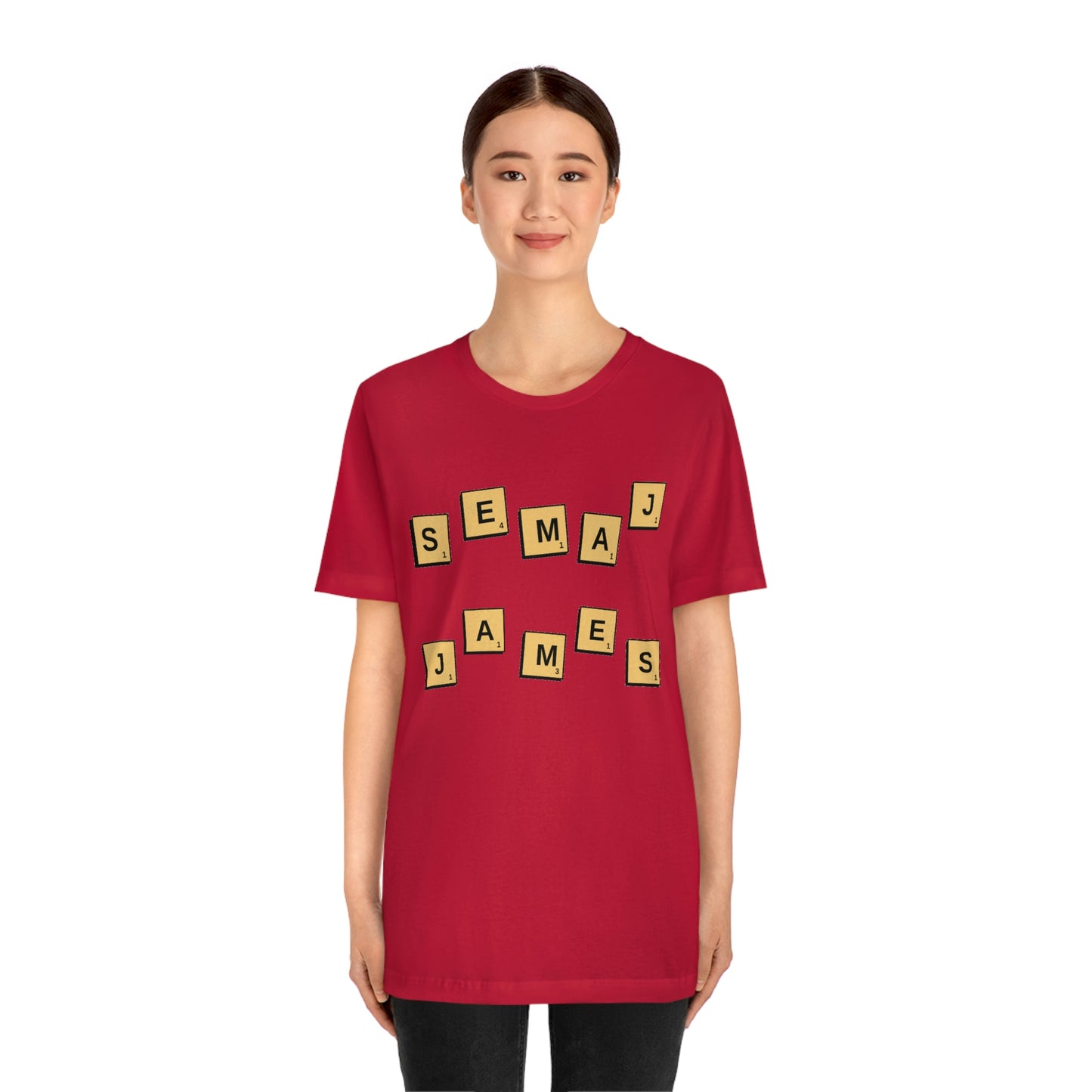 Semaj James Scrabble Unisex Jersey Short Sleeve Tee