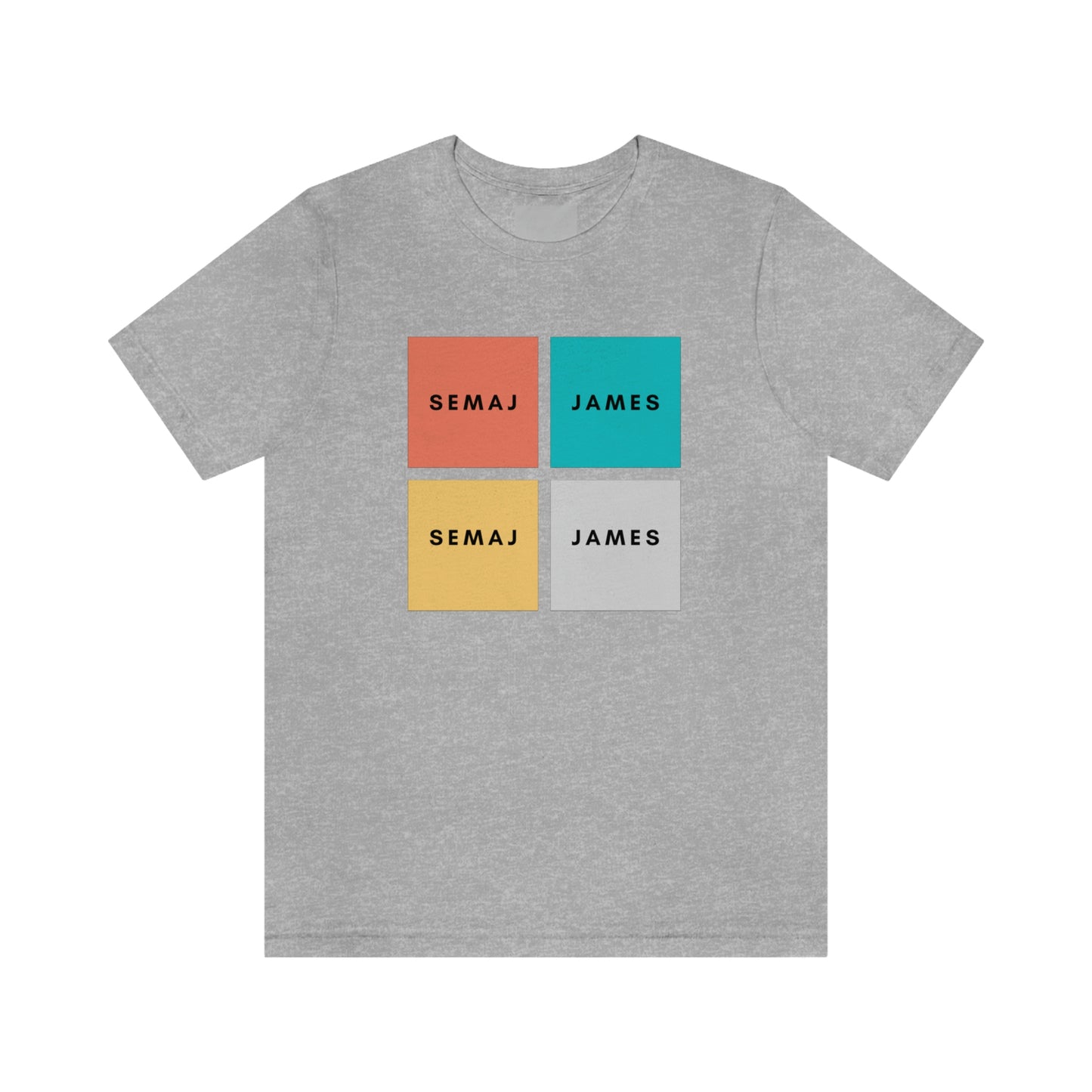 Colorful Square Semaj James Unisex Jersey Short Sleeve Tee