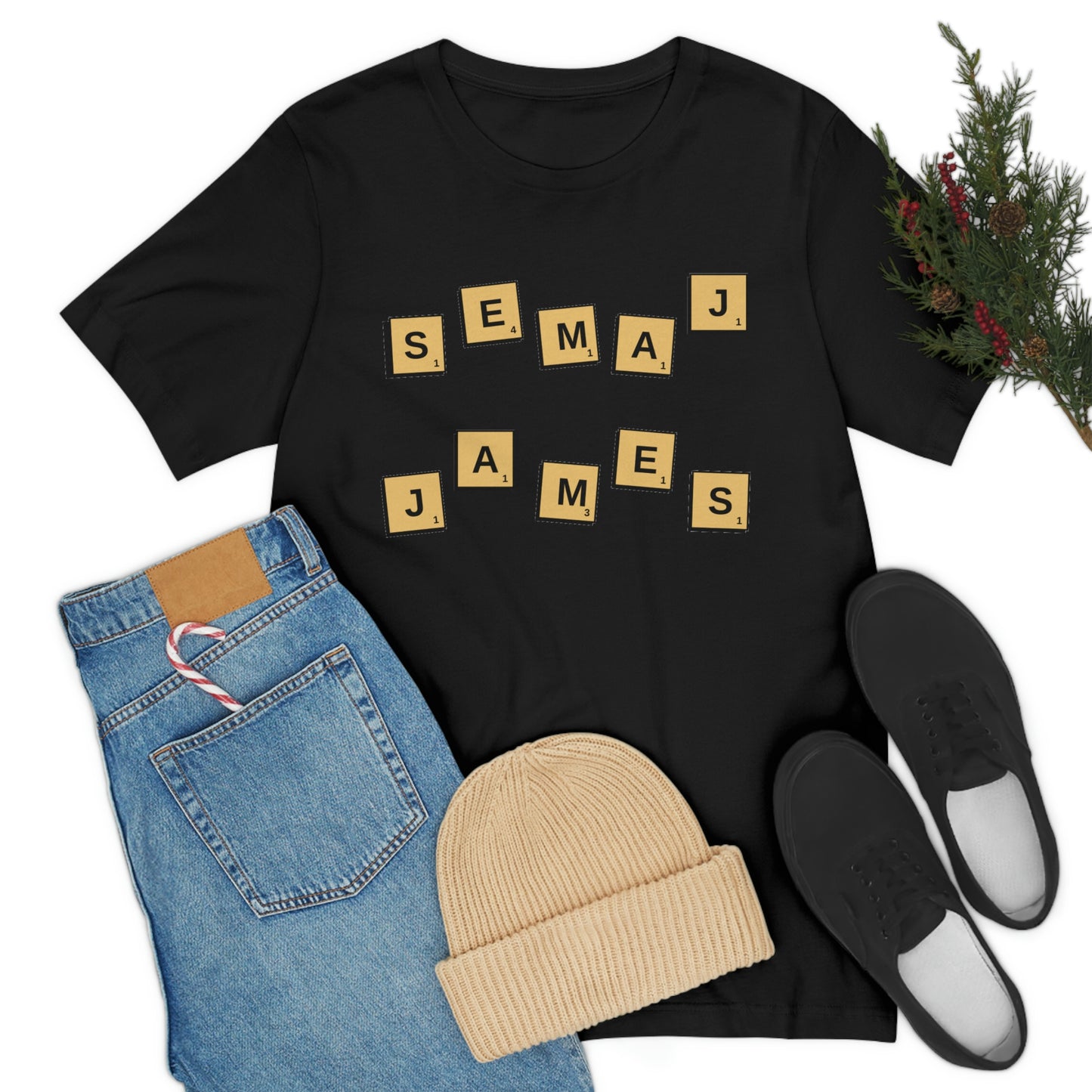 Semaj James Scrabble Unisex Jersey Short Sleeve Tee