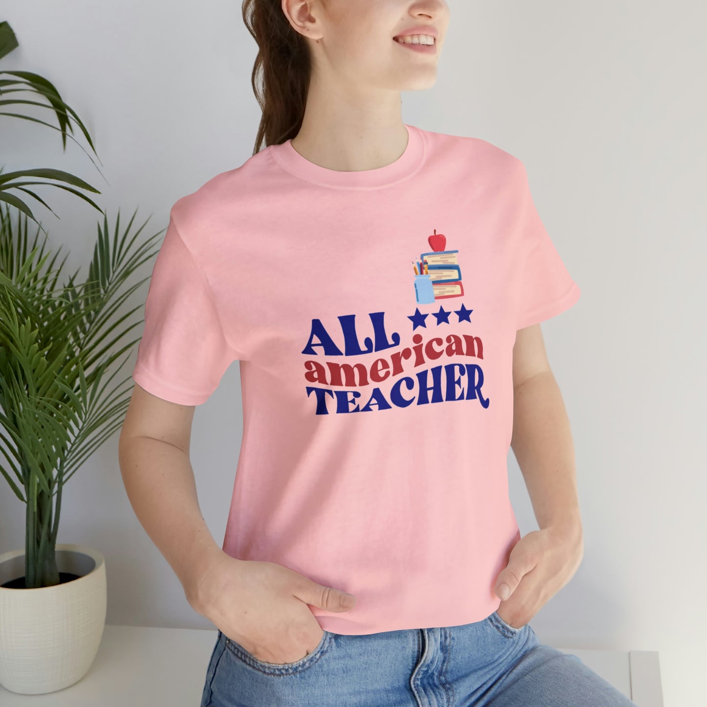 All American Teacher Unisex Jersey Short Sleeve Tee