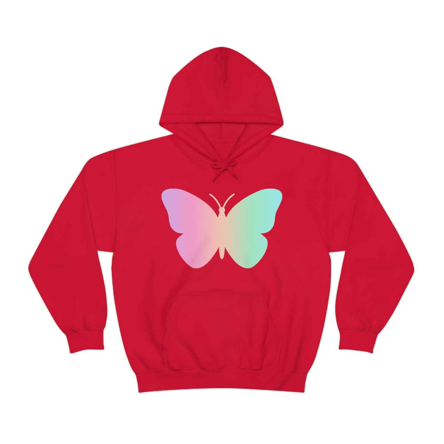 Butterfly Pink and Green Unisex Heavy Blend™ Hooded Sweatshirt