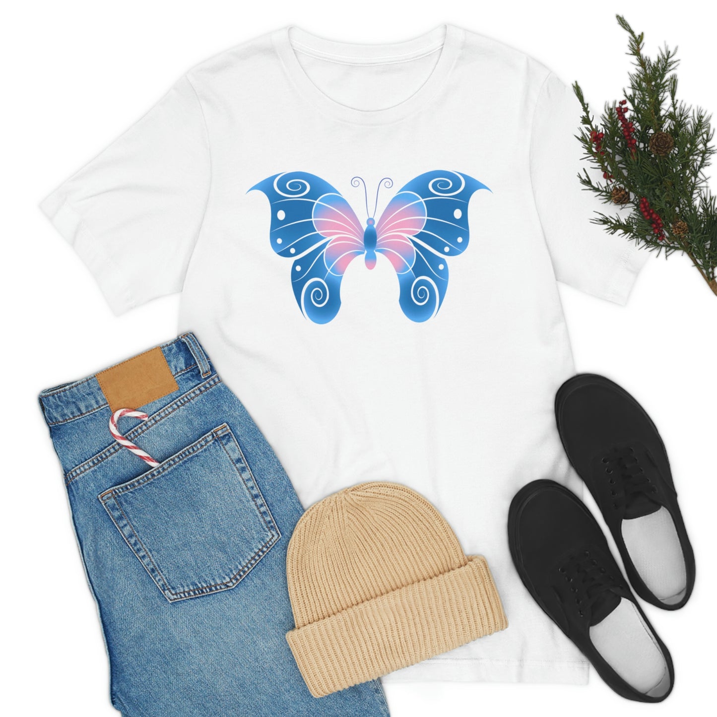 Butterfly Blue Unisex Jersey Short Sleeve Tee