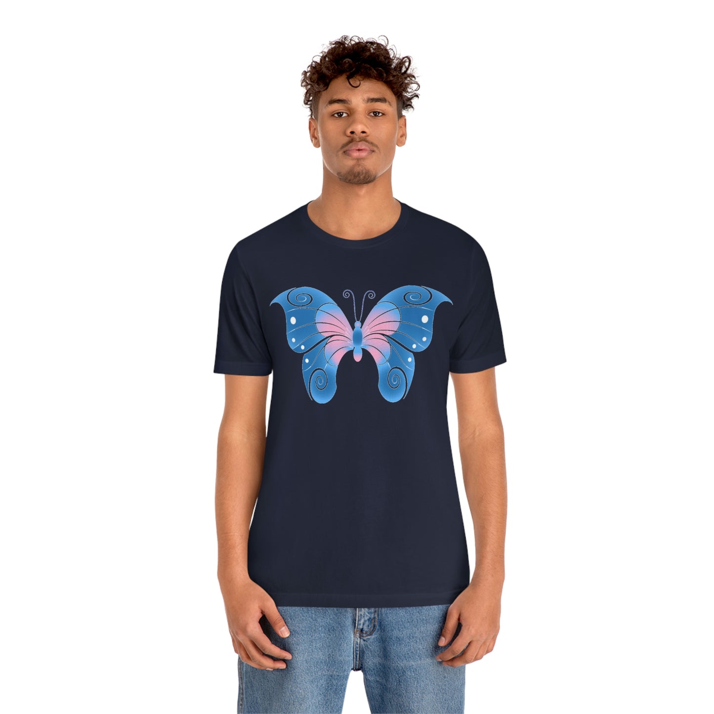 Butterfly Blue Unisex Jersey Short Sleeve Tee