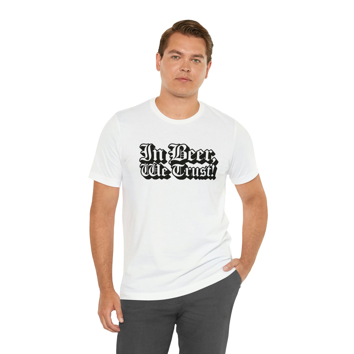 In Beer We Trust Unisex Jersey Short Sleeve Tee