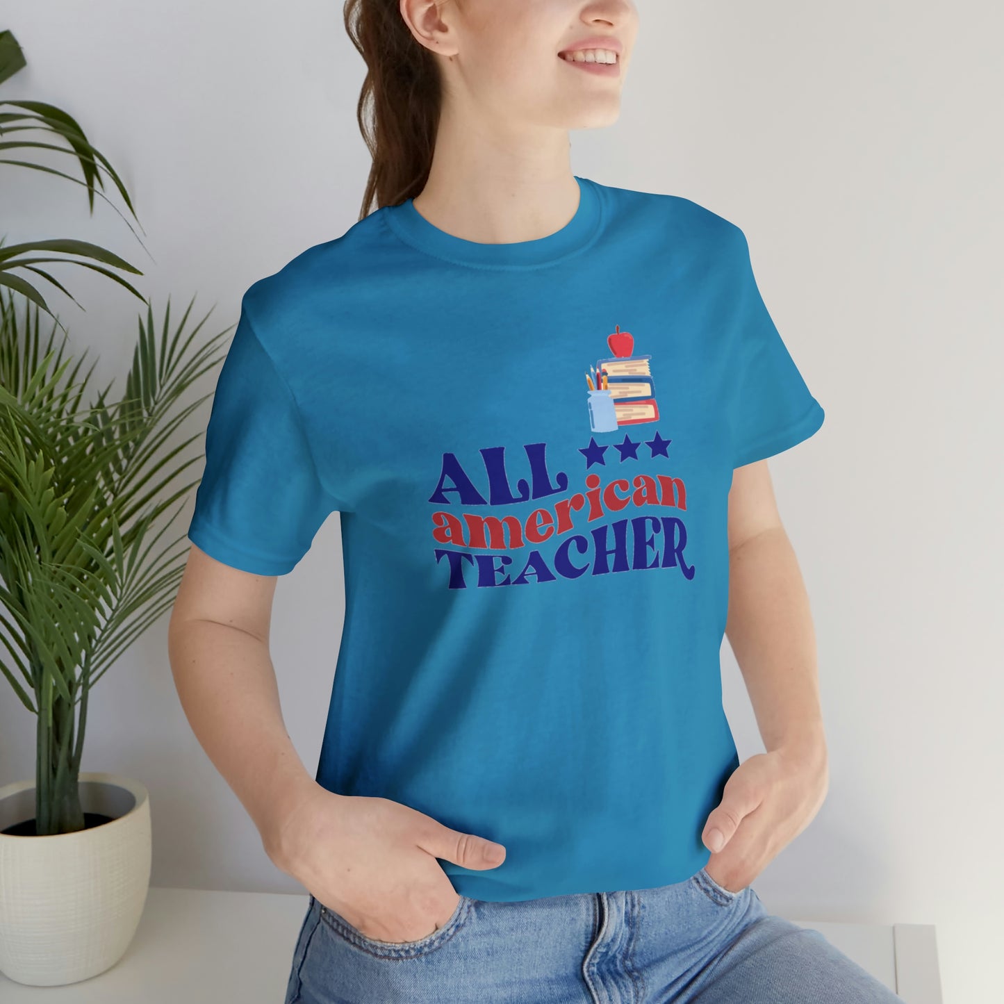 All American Teacher Unisex Jersey Short Sleeve Tee