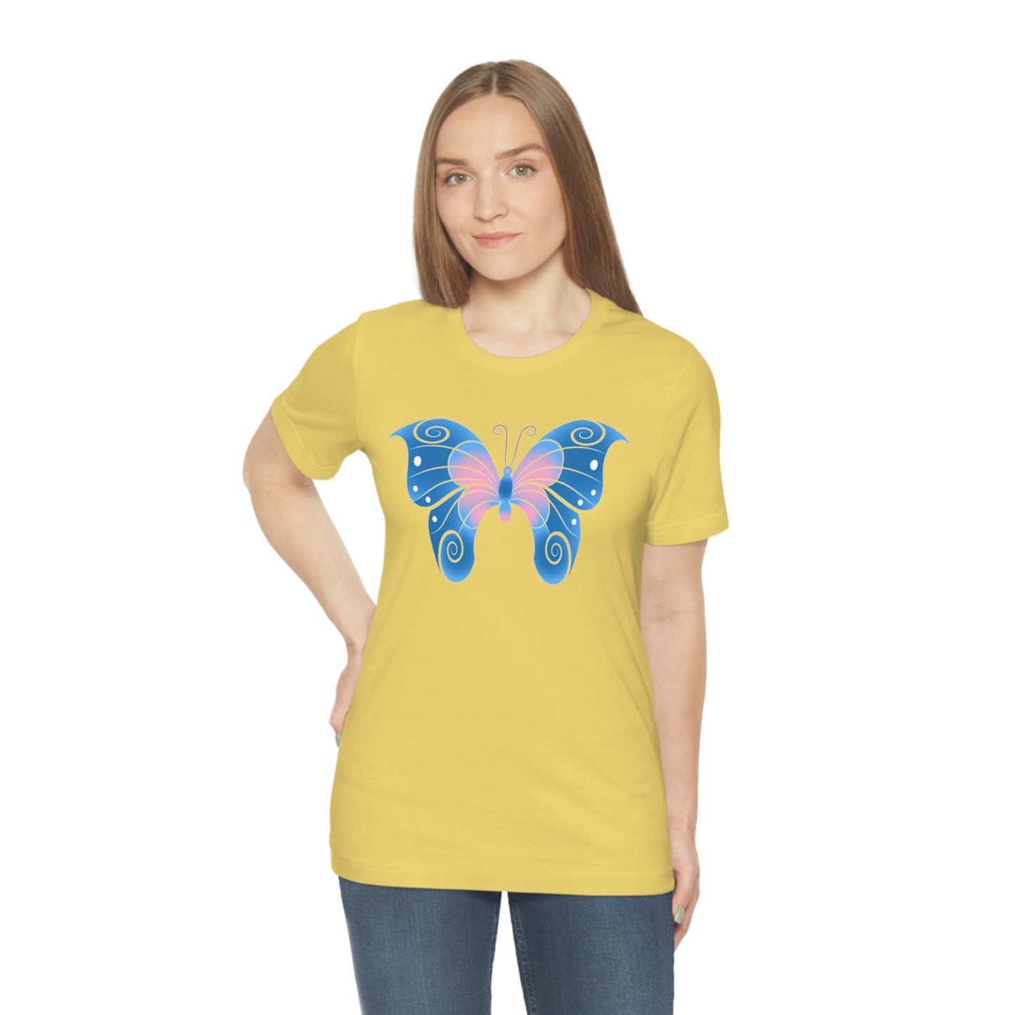 Butterfly Blue Unisex Jersey Short Sleeve Tee