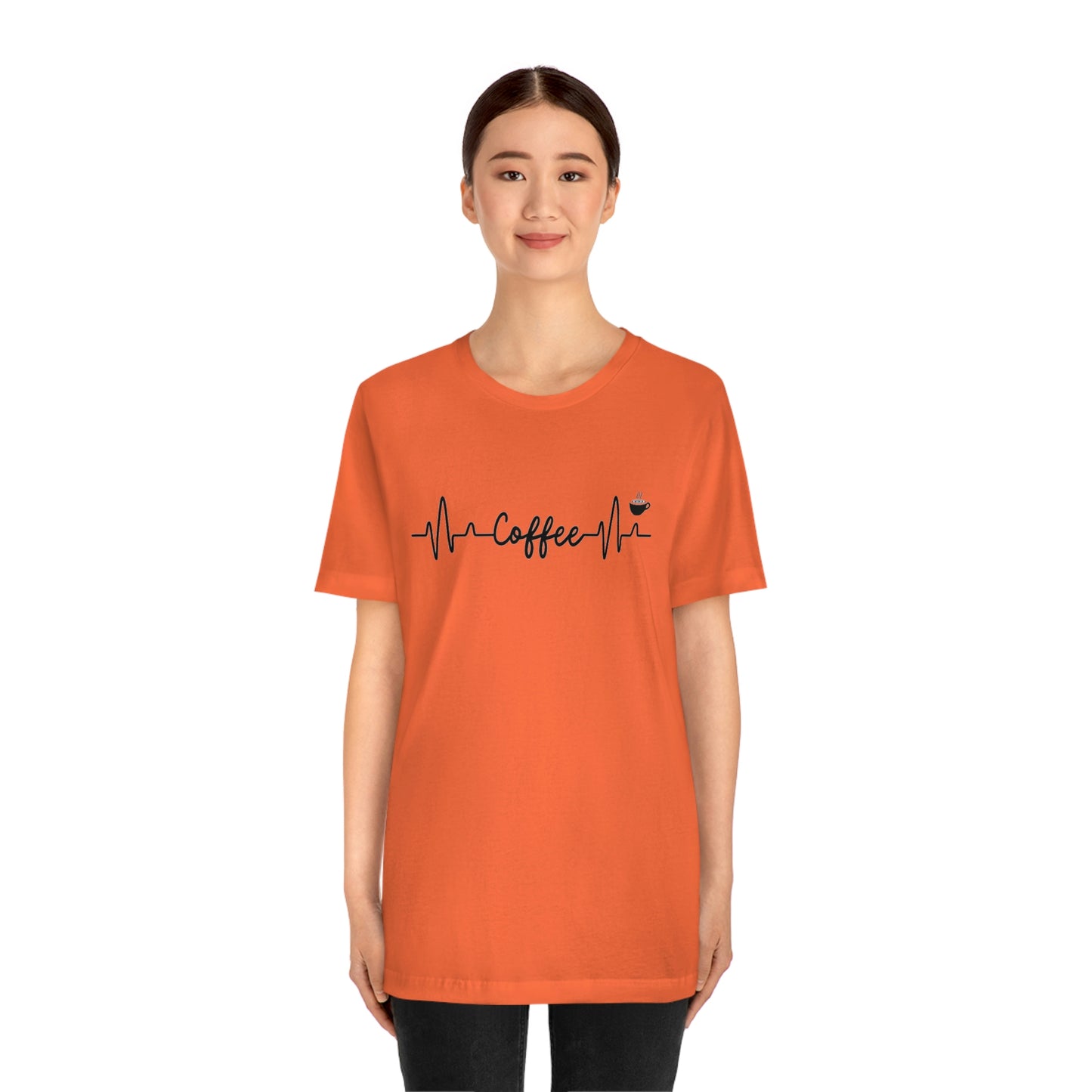 Coffee Heartbeat Unisex Jersey Short Sleeve Tee