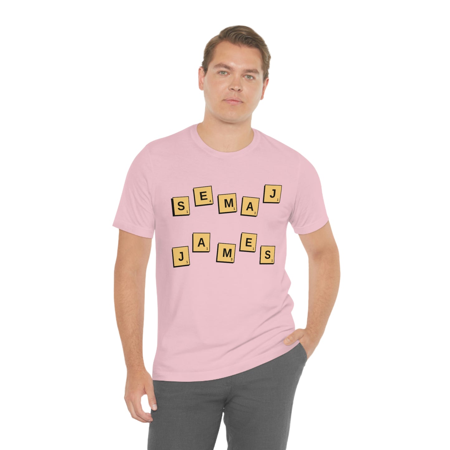 Semaj James Scrabble Unisex Jersey Short Sleeve Tee