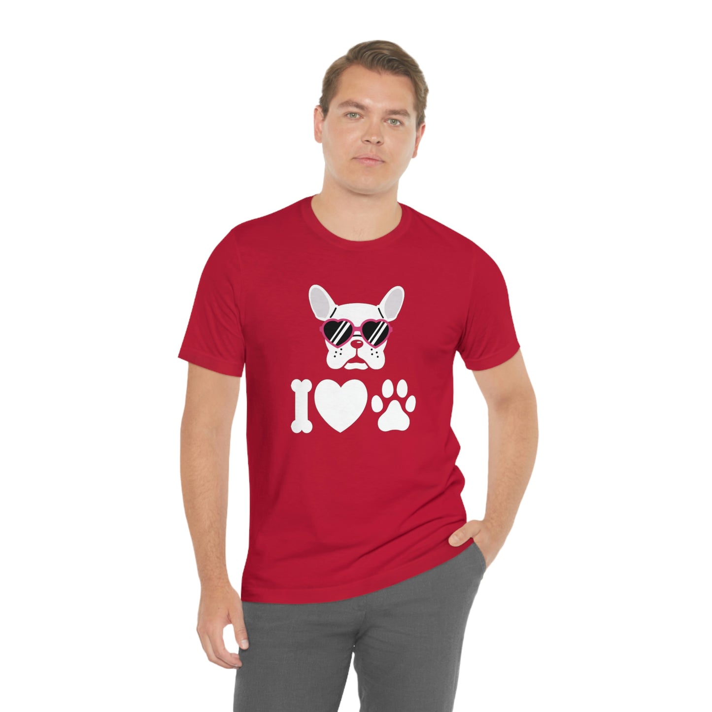 I Love Puppy Love Unisex Jersey Short Sleeve Tee