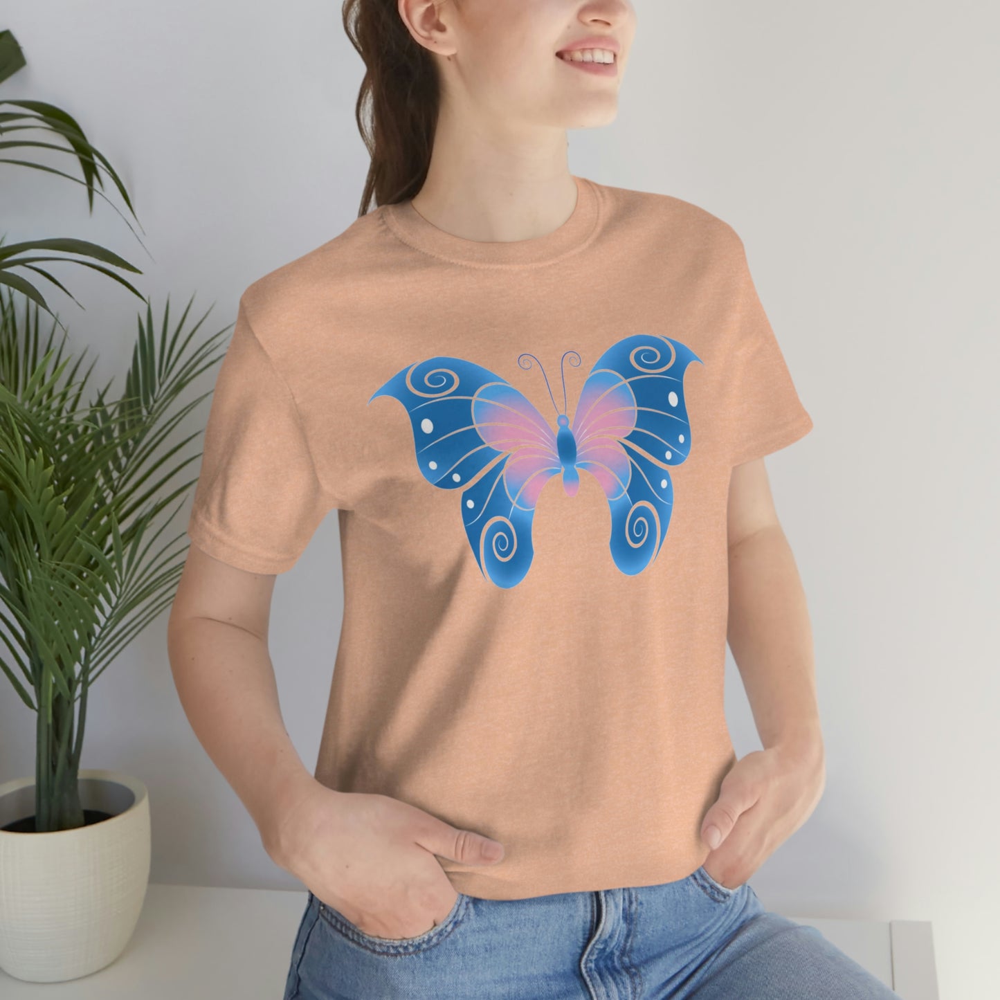 Butterfly Blue Unisex Jersey Short Sleeve Tee