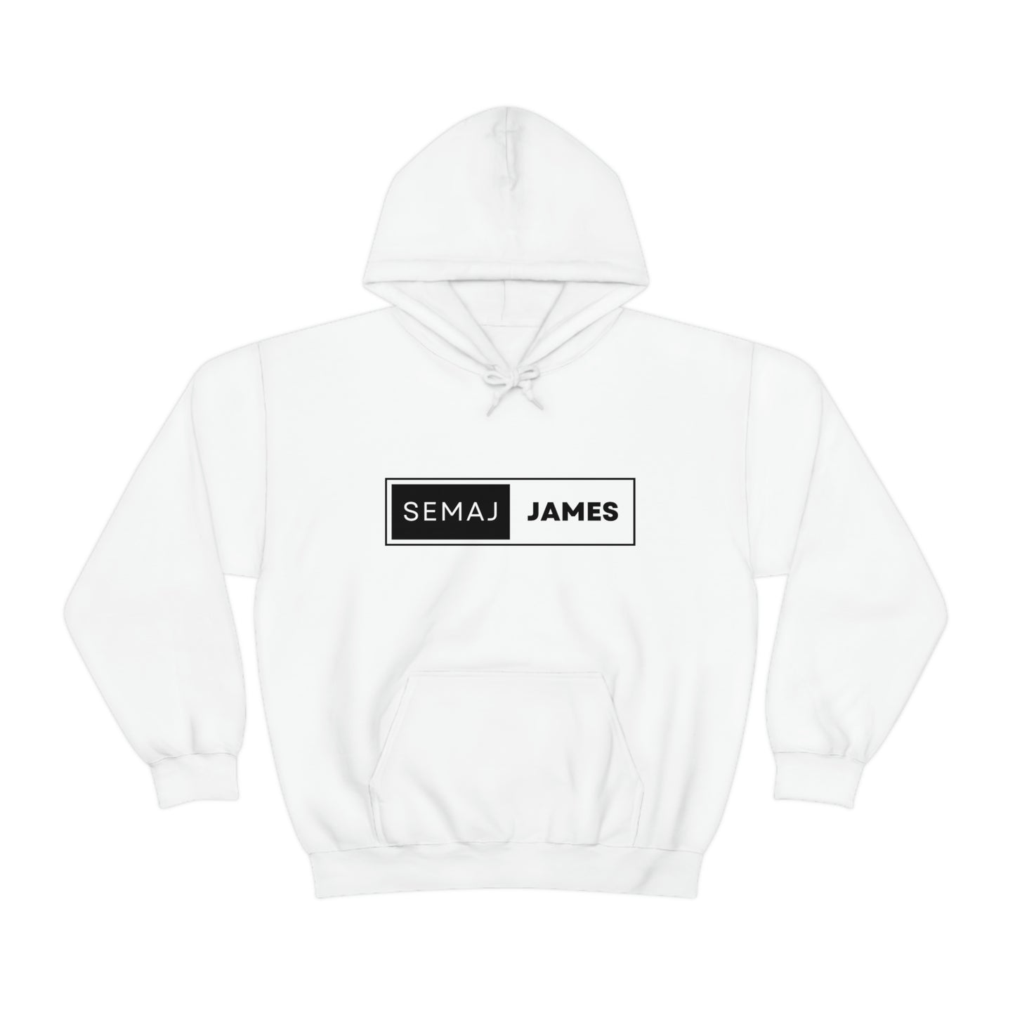 Semaj James Black & White Unisex Heavy Blend™ Hooded Sweatshirt