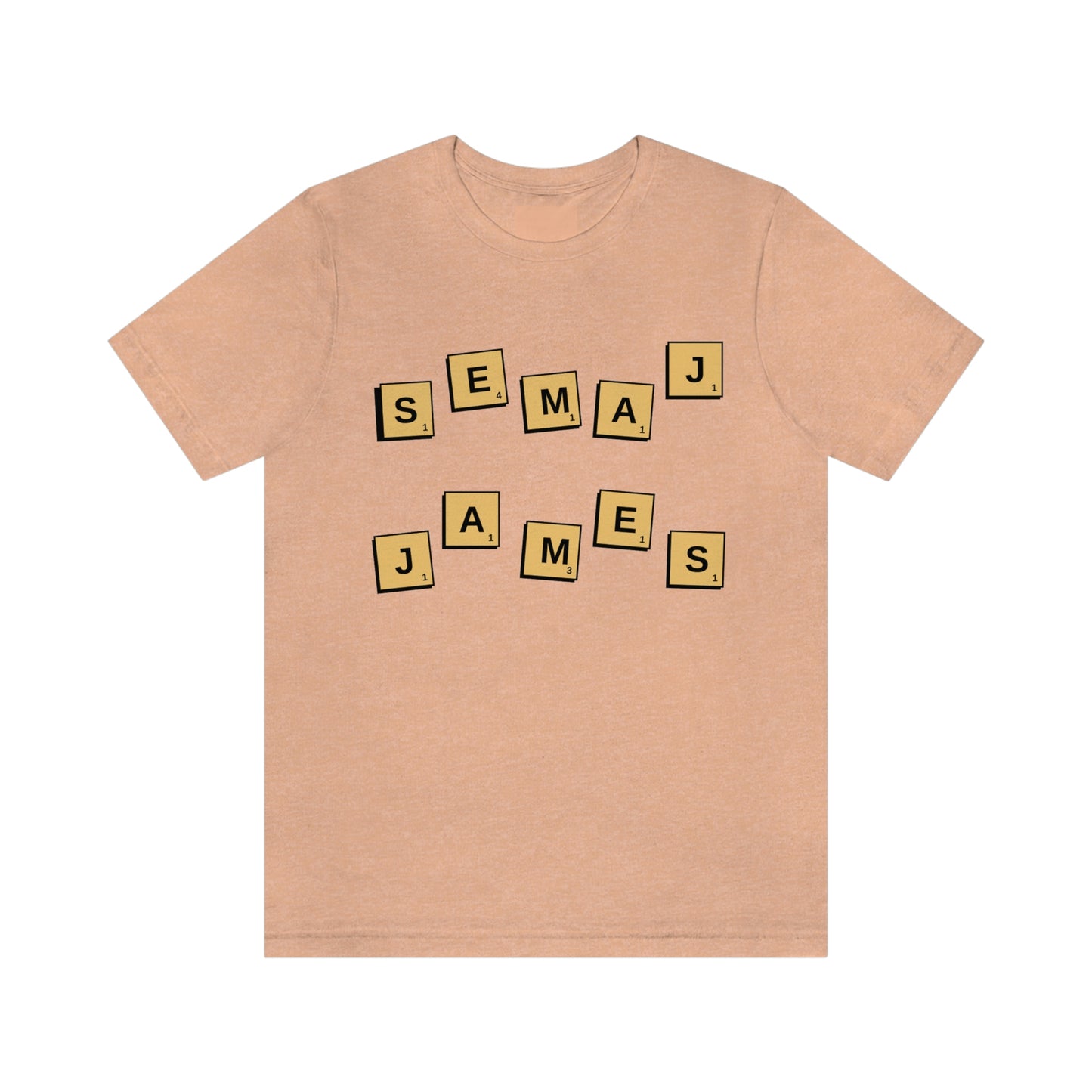 Semaj James Scrabble Unisex Jersey Short Sleeve Tee