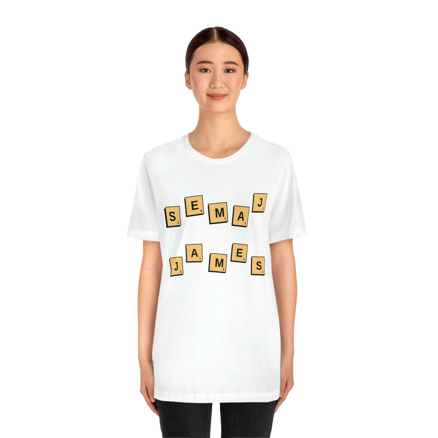 Semaj James Scrabble Unisex Jersey Short Sleeve Tee