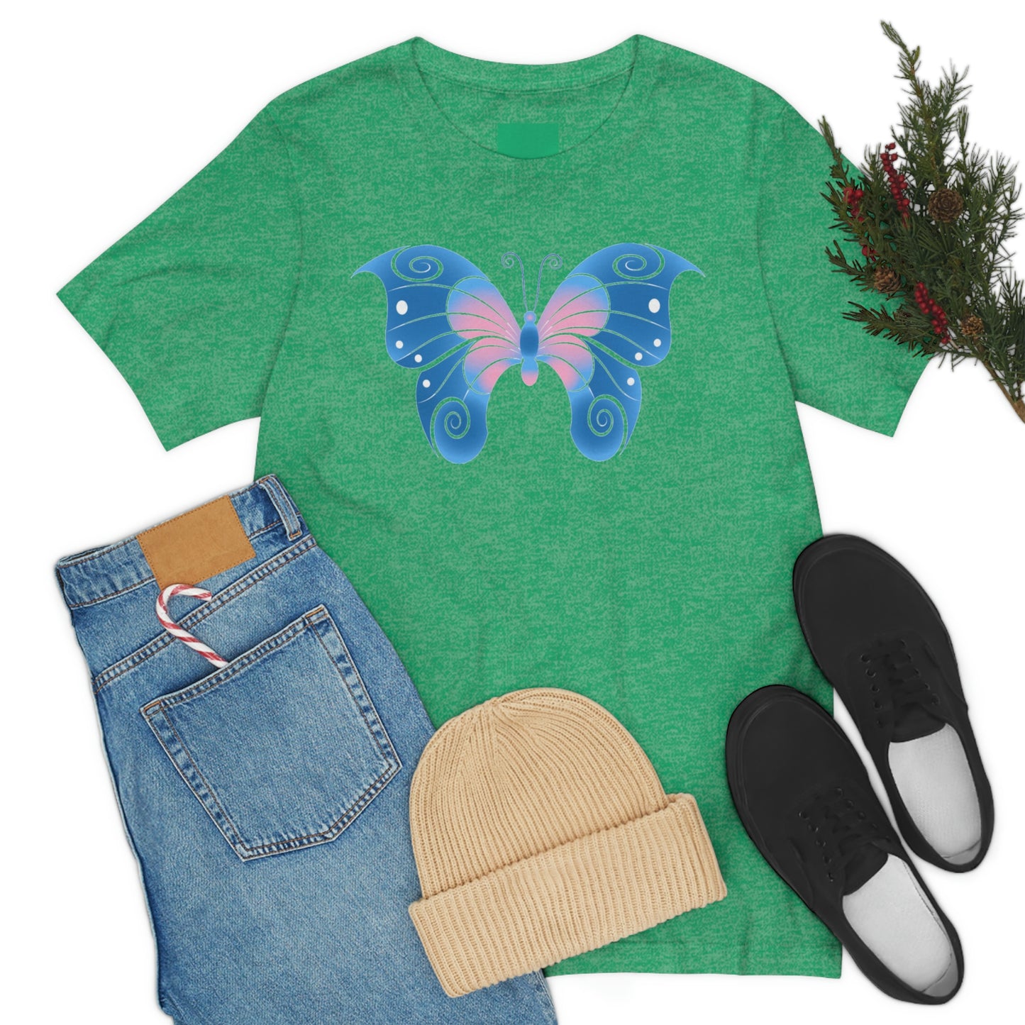 Butterfly Blue Unisex Jersey Short Sleeve Tee