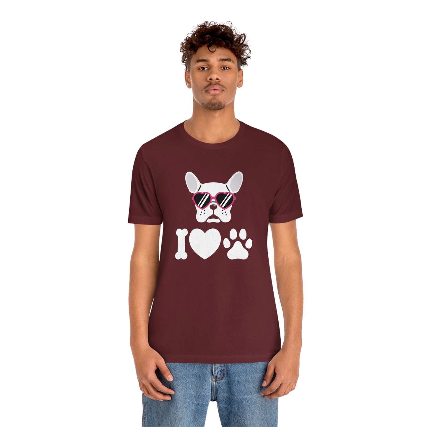 I Love Puppy Love Unisex Jersey Short Sleeve Tee