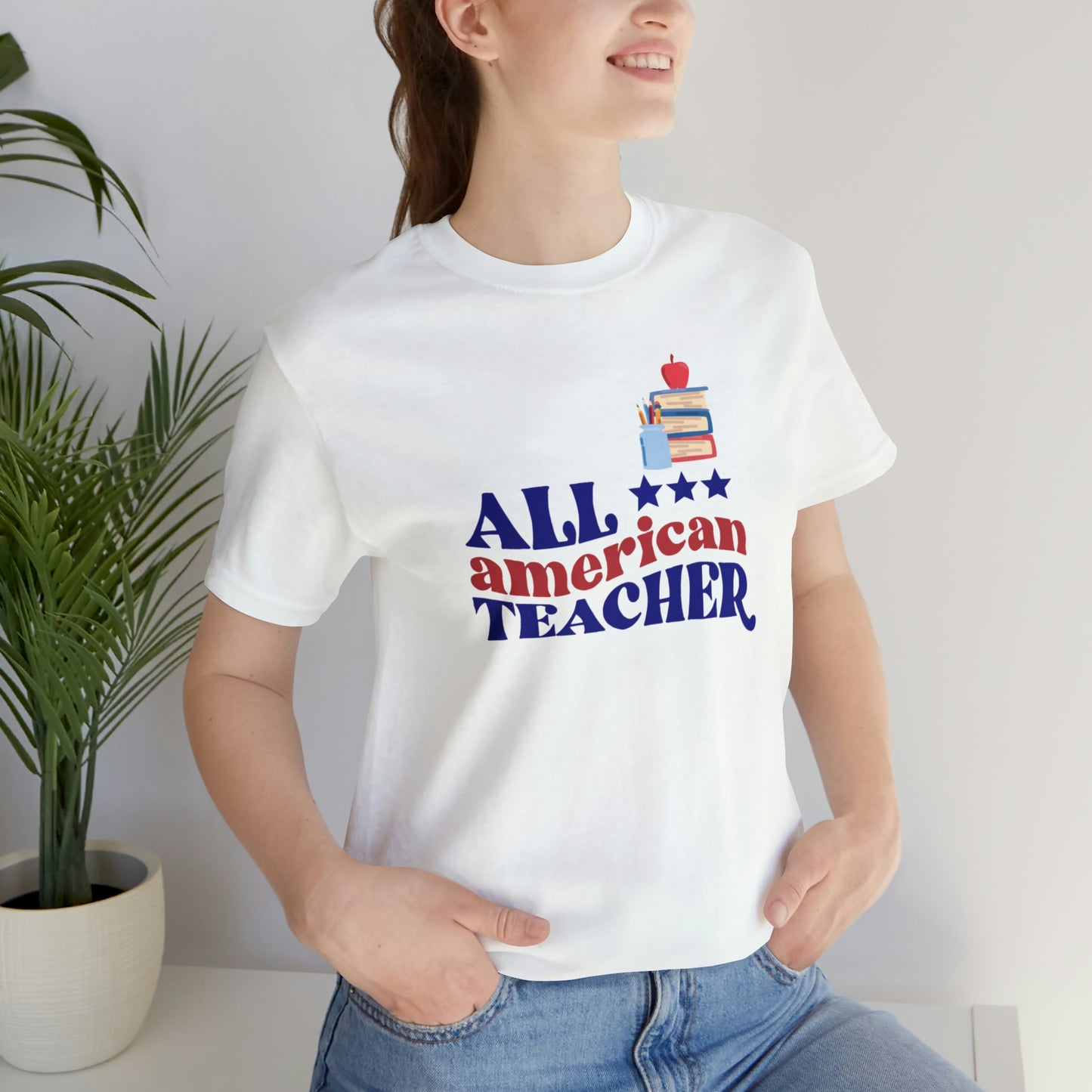 All American Teacher Unisex Jersey Short Sleeve Tee