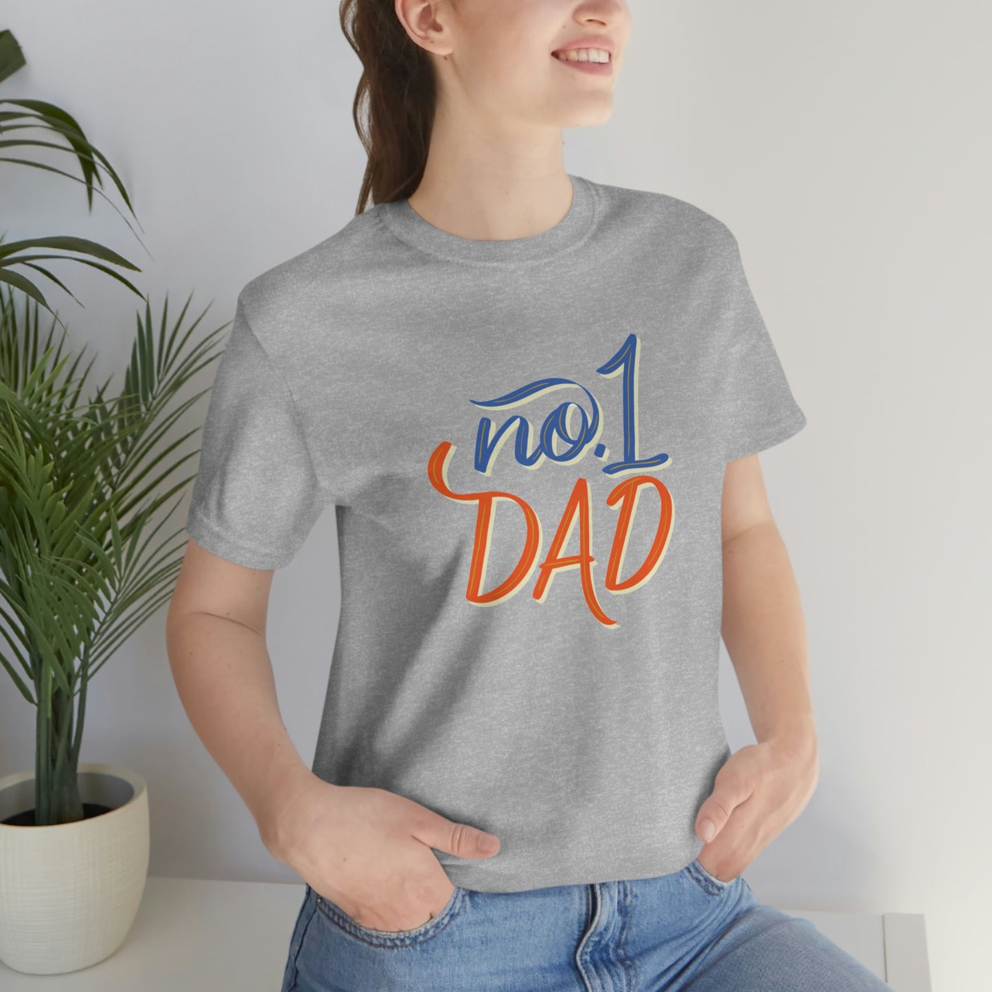 #1 Dad Unisex Jersey Short Sleeve Tee