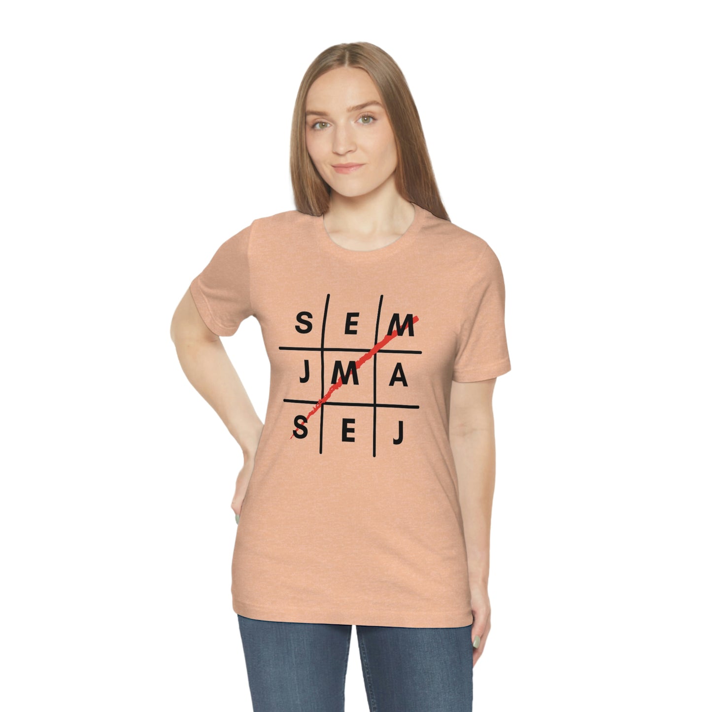 Semaj James Tic Tac Toe Unisex Jersey Short Sleeve Tee