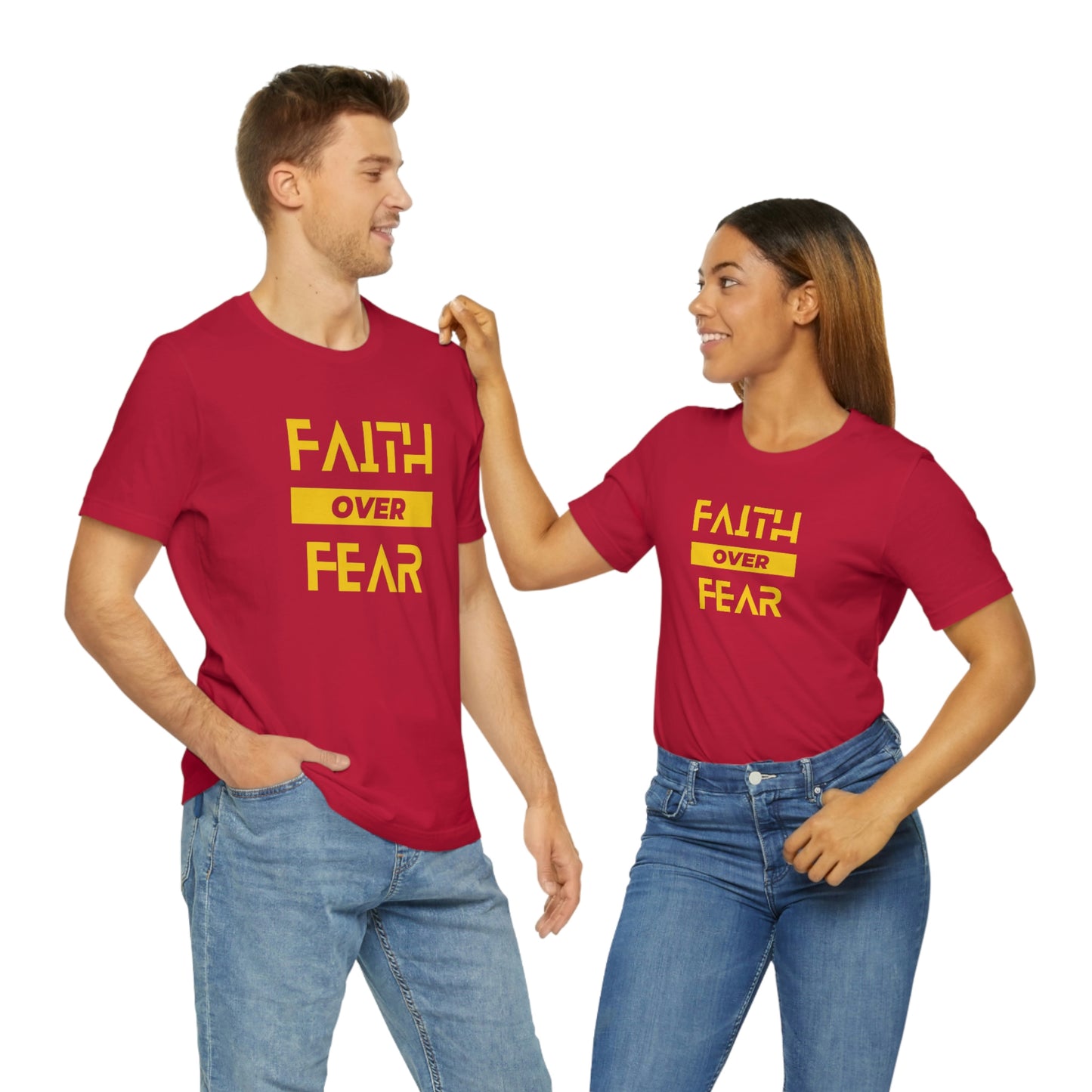 Faith Over Fear Unisex Jersey Short Sleeve Tee