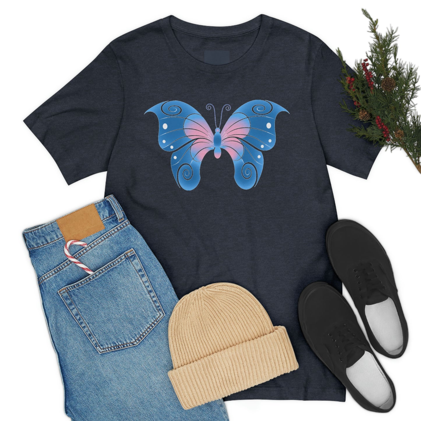 Butterfly Blue Unisex Jersey Short Sleeve Tee