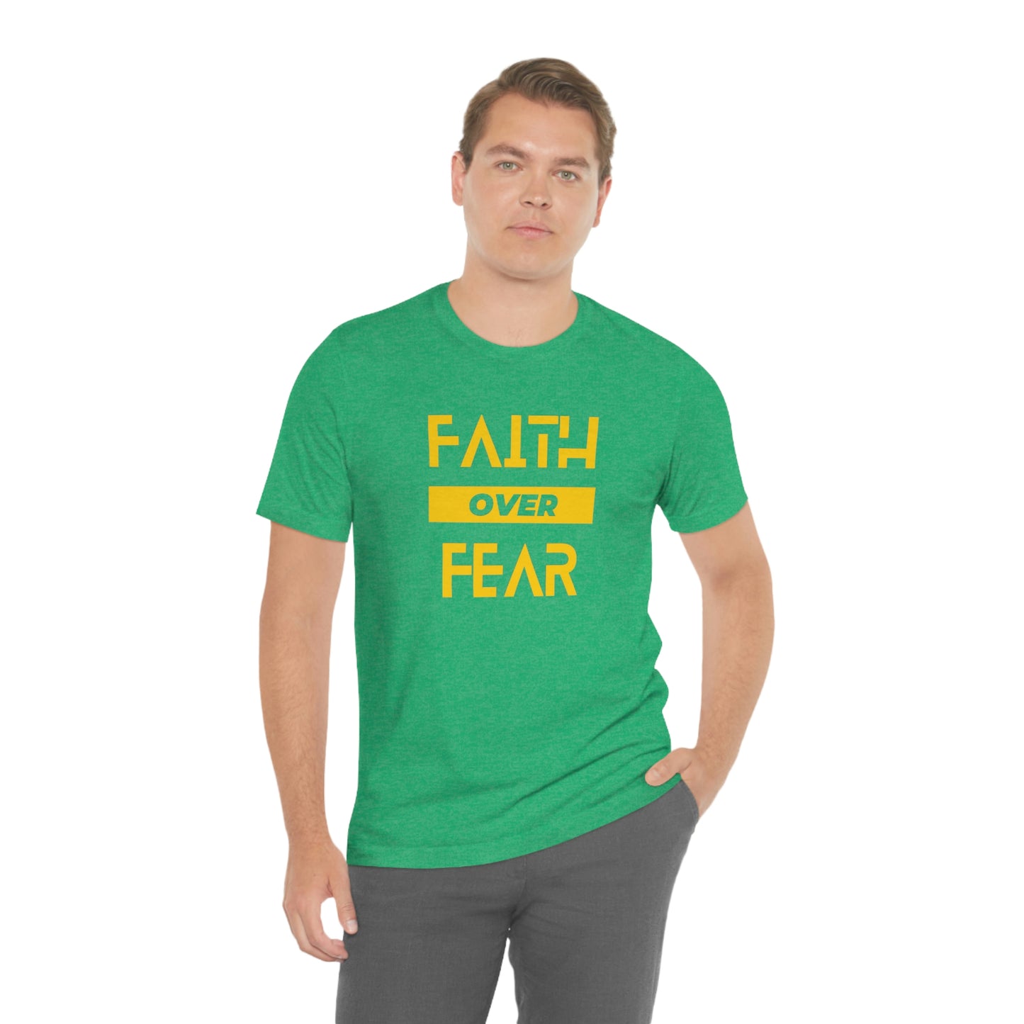 Faith Over Fear Unisex Jersey Short Sleeve Tee