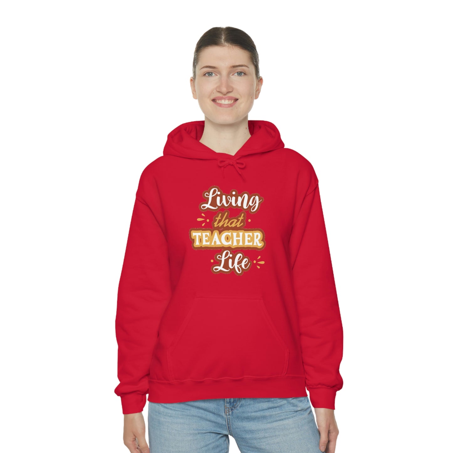 Living That Teacher Life Unisex Heavy Blend™ Hooded Sweatshirt