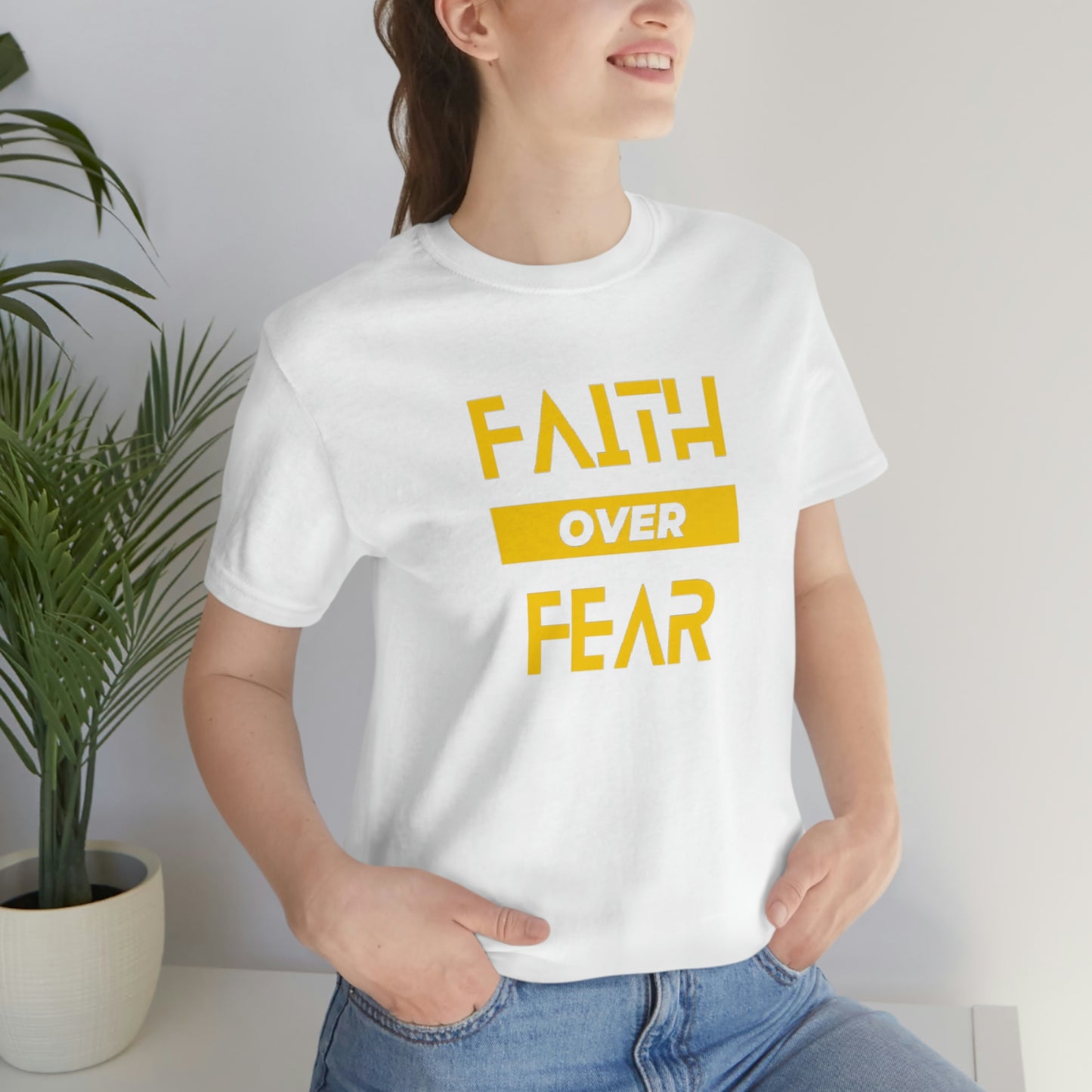 Faith Over Fear Unisex Jersey Short Sleeve Tee