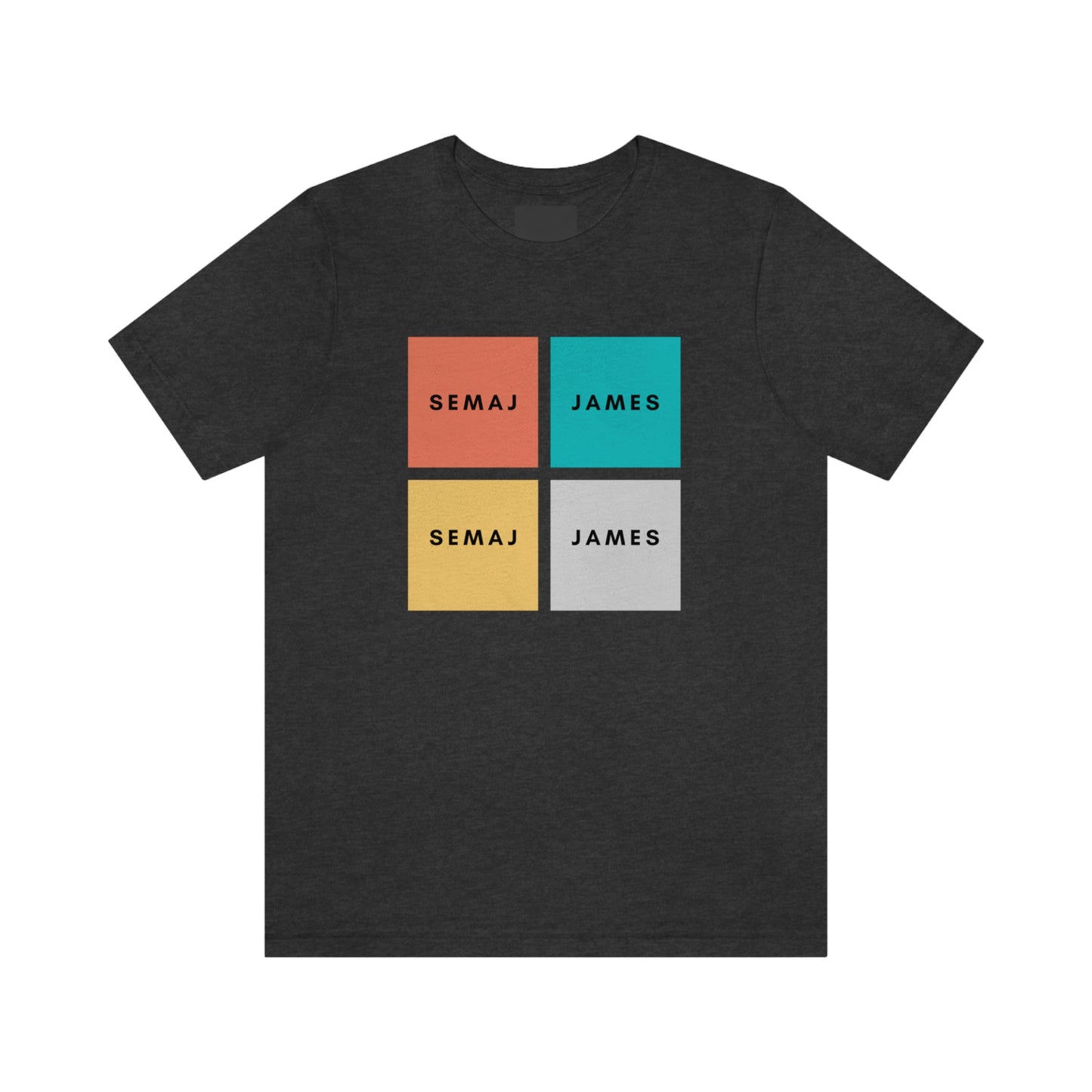 Colorful Square Semaj James Unisex Jersey Short Sleeve Tee