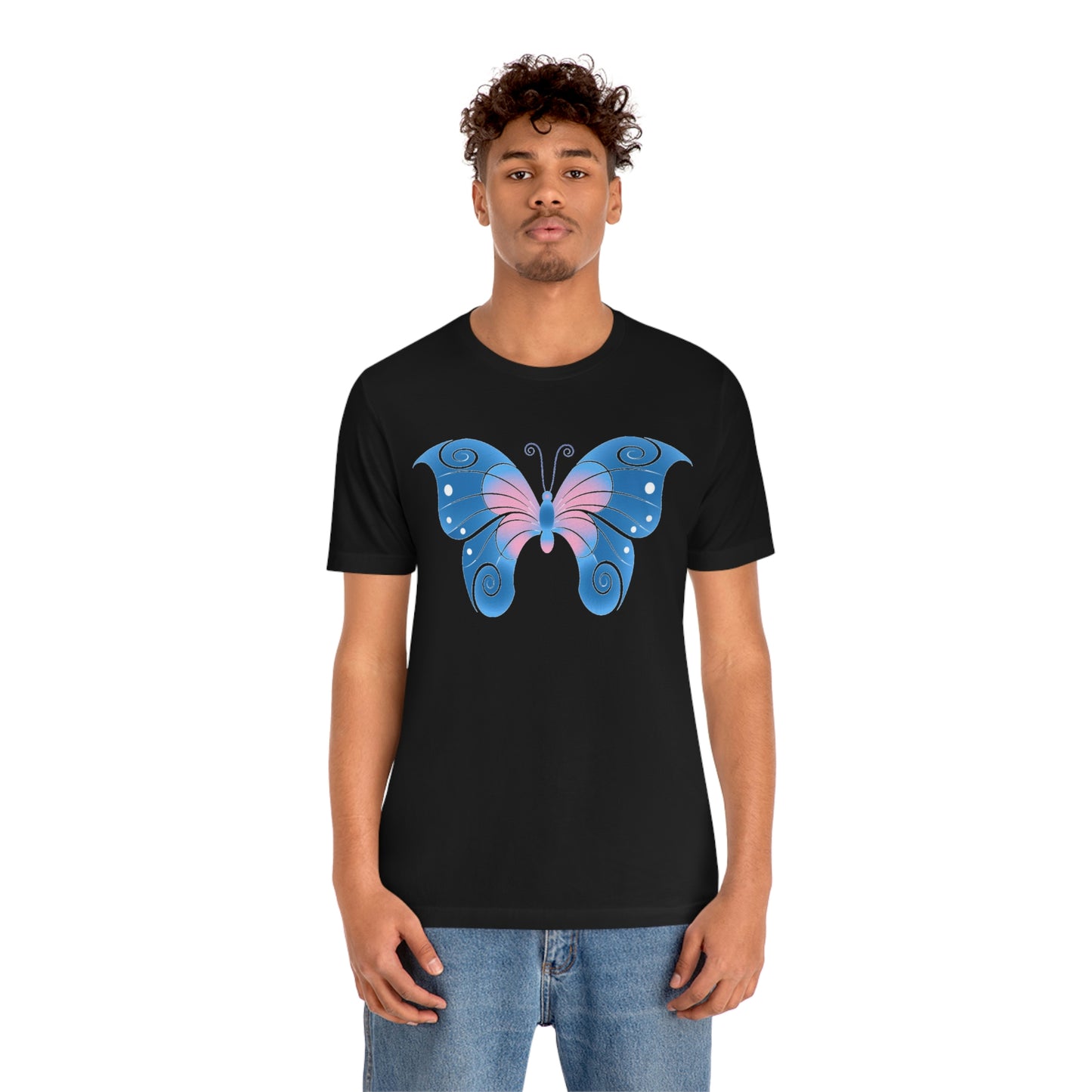 Butterfly Blue Unisex Jersey Short Sleeve Tee