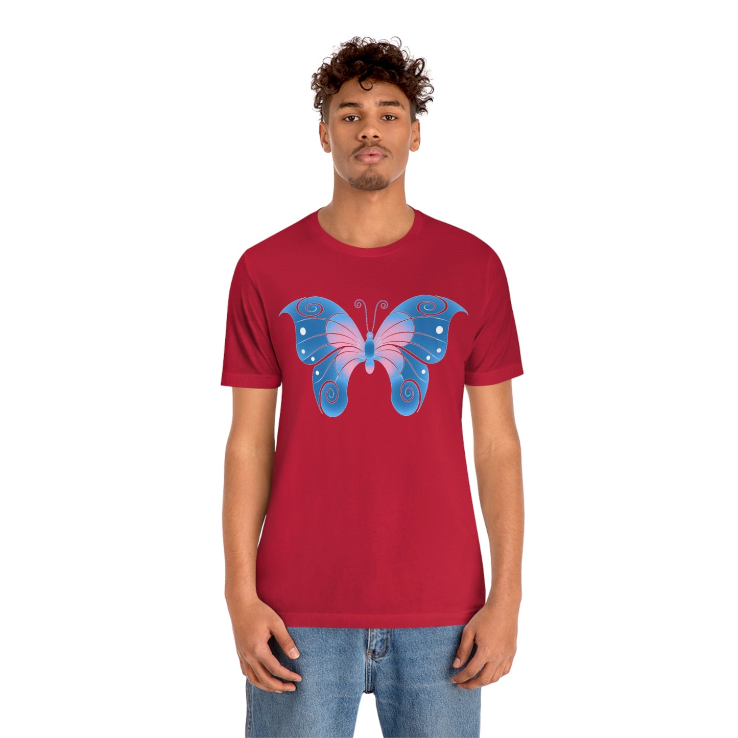 Butterfly Blue Unisex Jersey Short Sleeve Tee