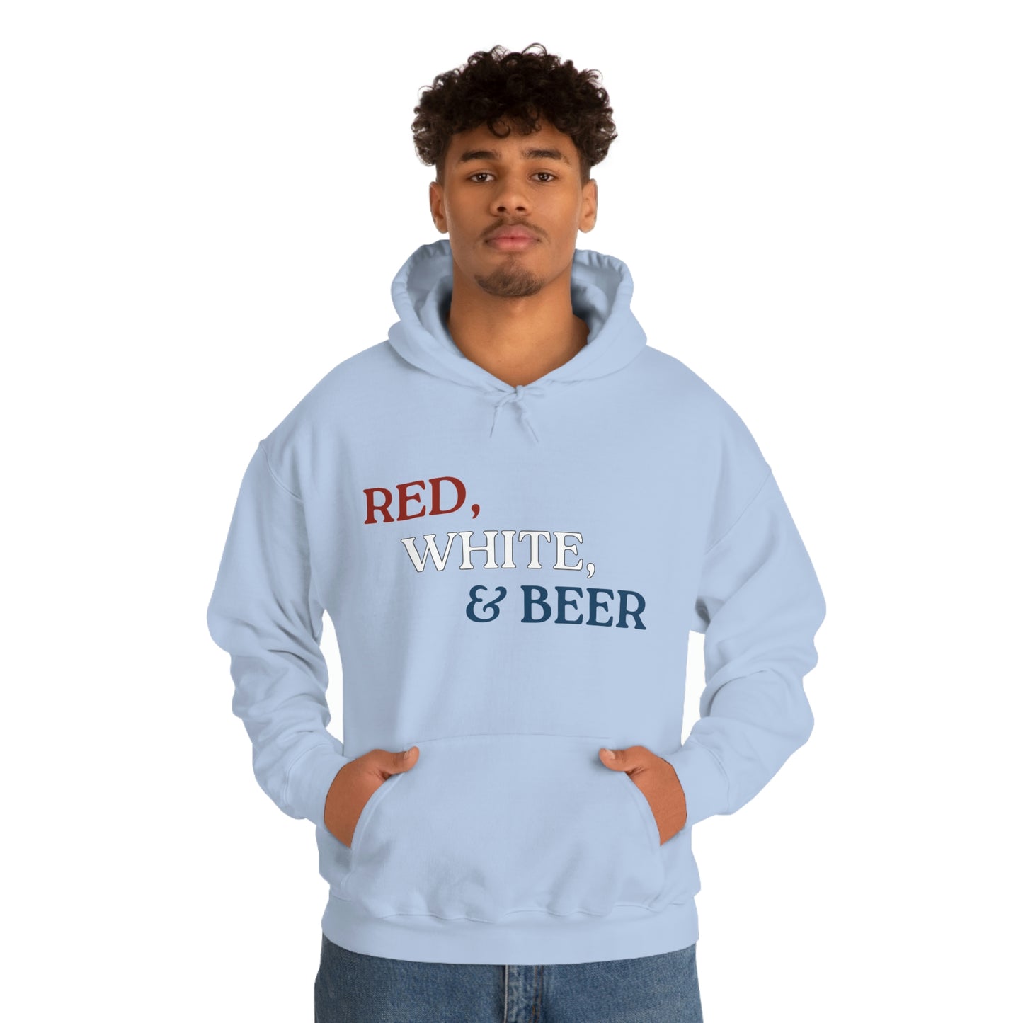 Red, White, & Beer Unisex Heavy Blend™ Hooded Sweatshirt