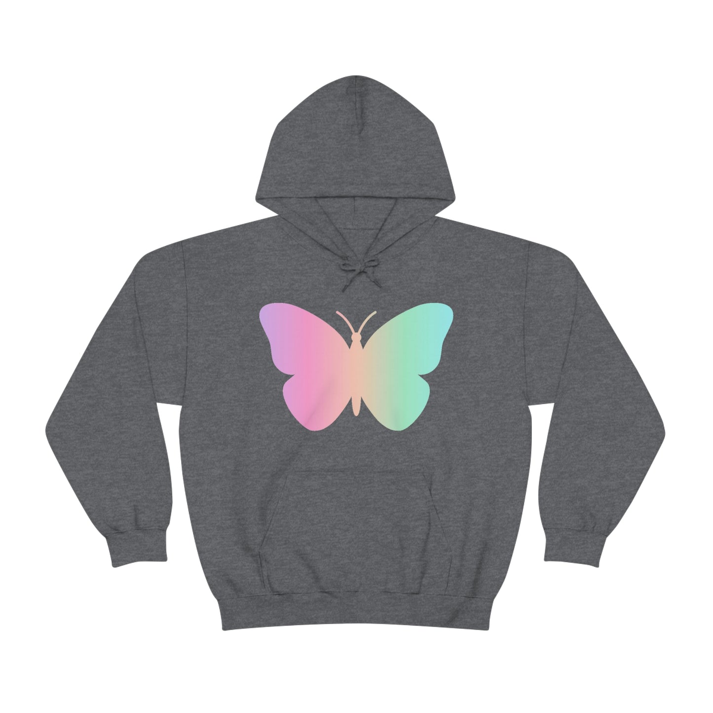 Butterfly Pink and Green Unisex Heavy Blend™ Hooded Sweatshirt