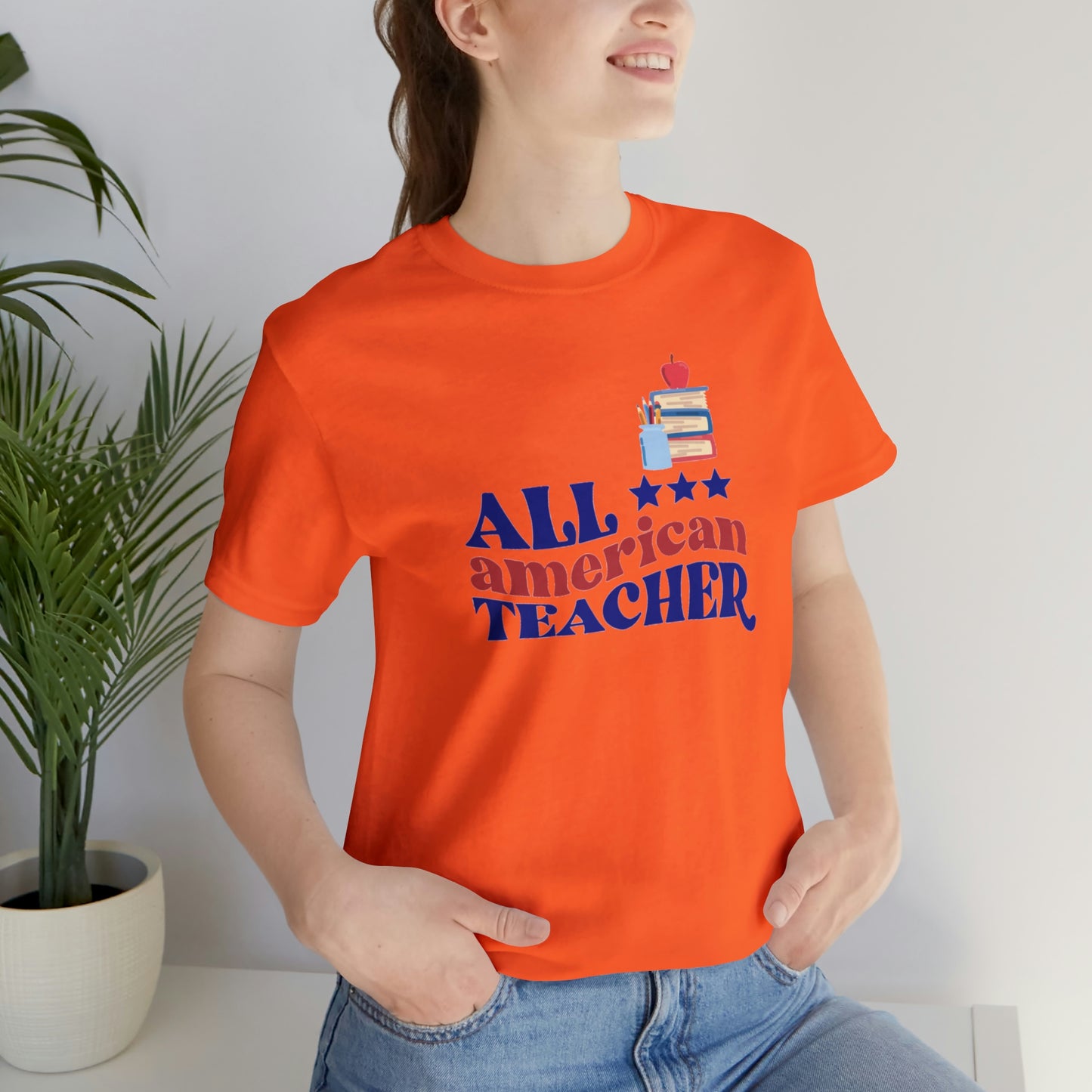 All American Teacher Unisex Jersey Short Sleeve Tee