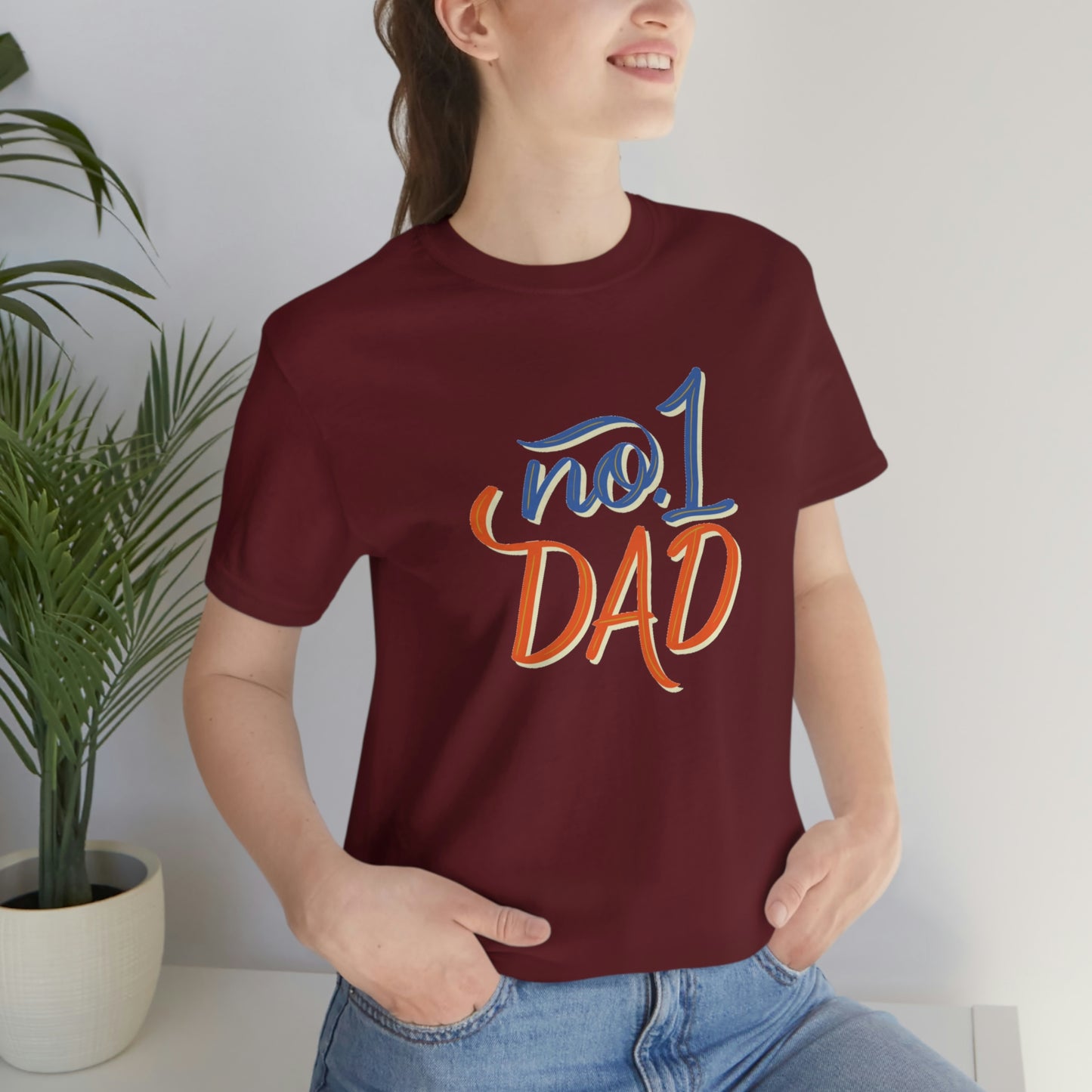 #1 Dad Unisex Jersey Short Sleeve Tee