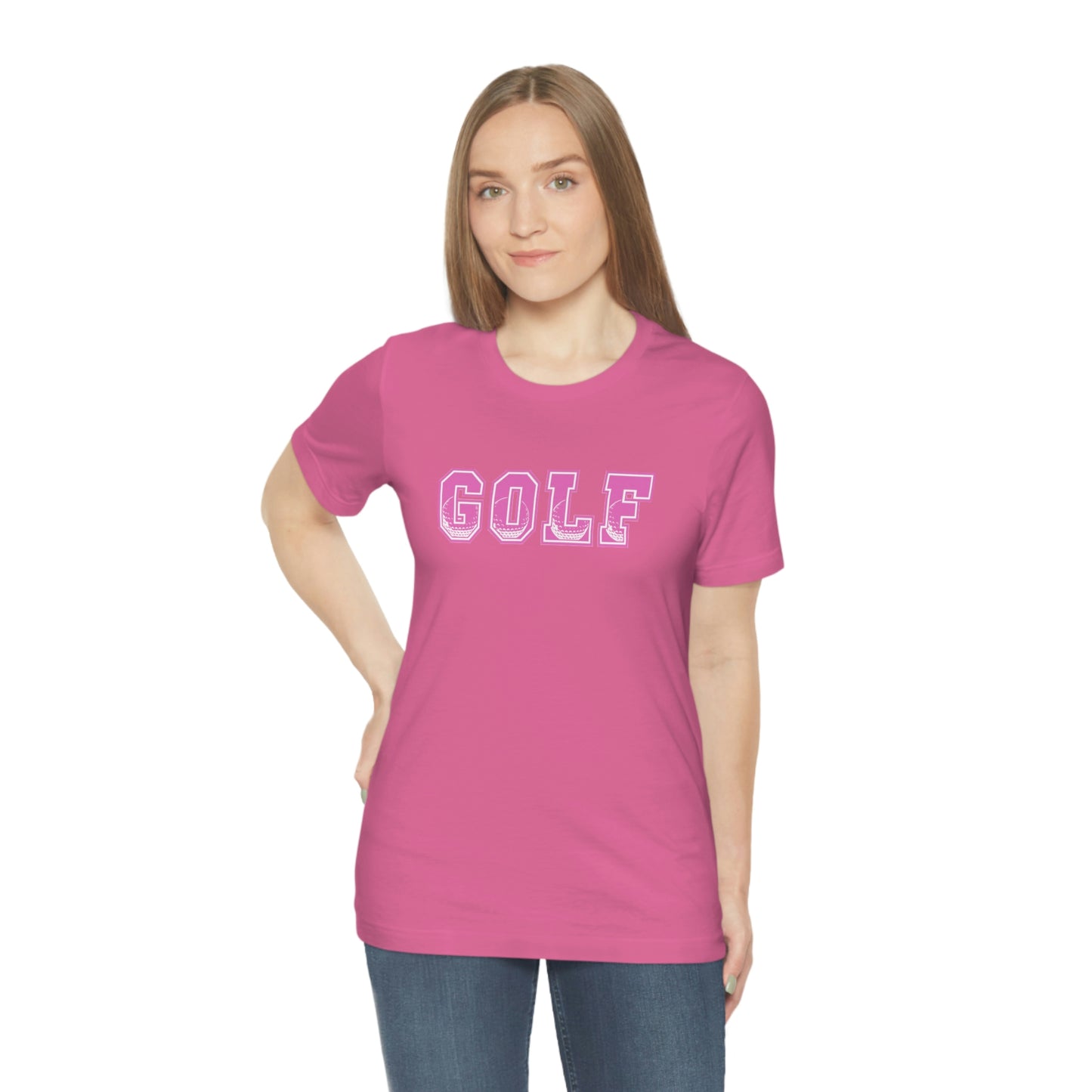 Golf Pink Unisex Jersey Short Sleeve Tee