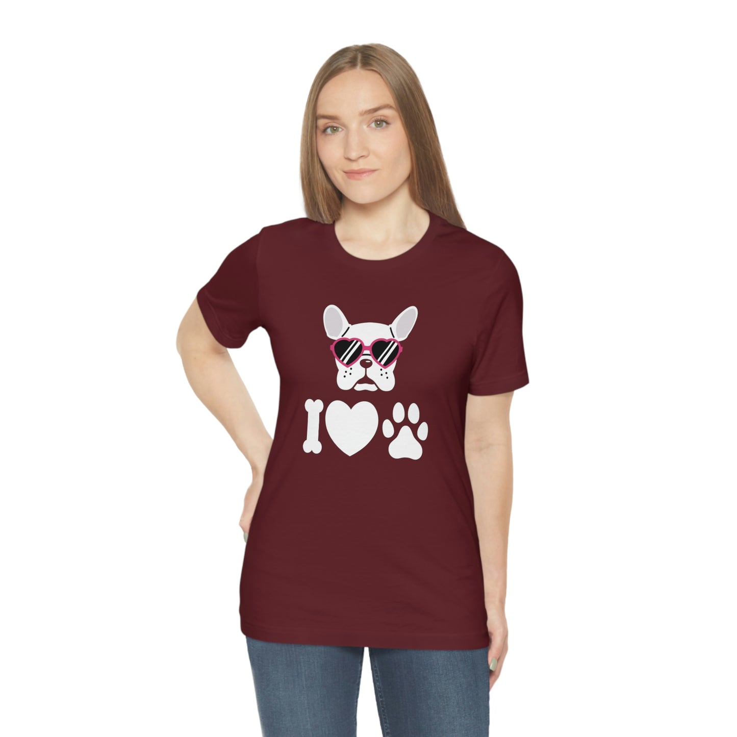 I Love Puppy Love Unisex Jersey Short Sleeve Tee