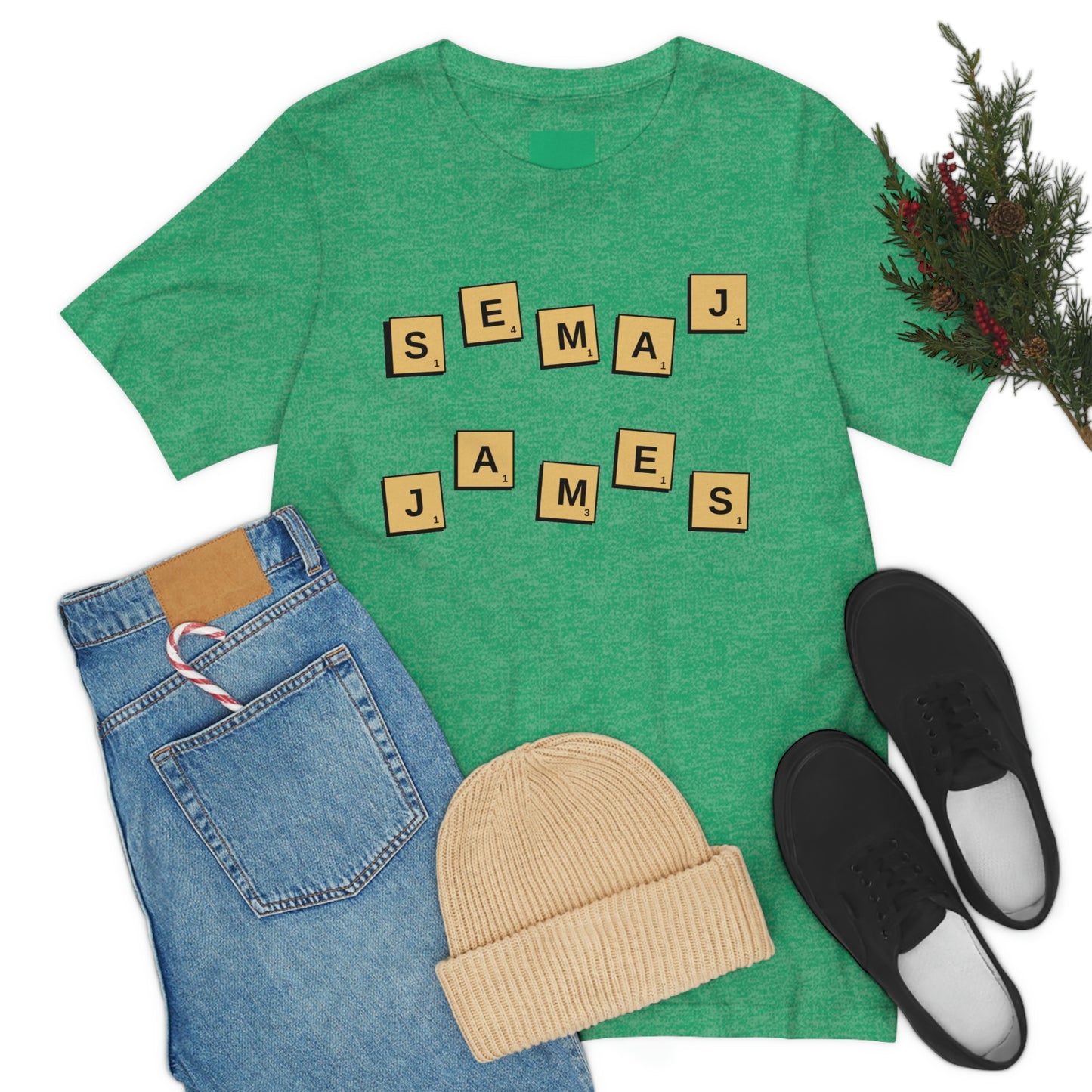 Semaj James Scrabble Unisex Jersey Short Sleeve Tee