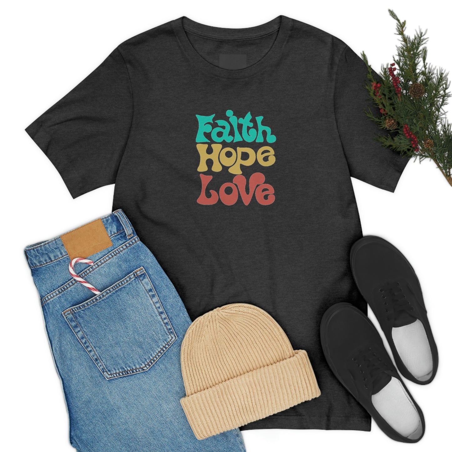 Faith Hope Love Unisex Jersey Short Sleeve Tee