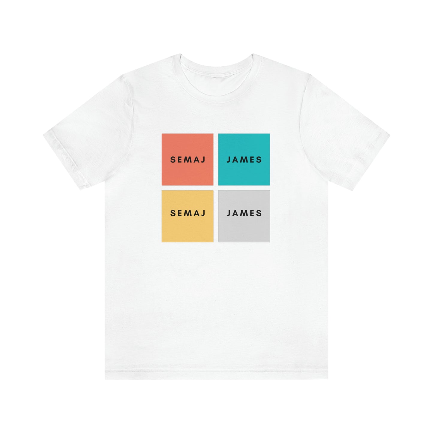 Colorful Square Semaj James Unisex Jersey Short Sleeve Tee