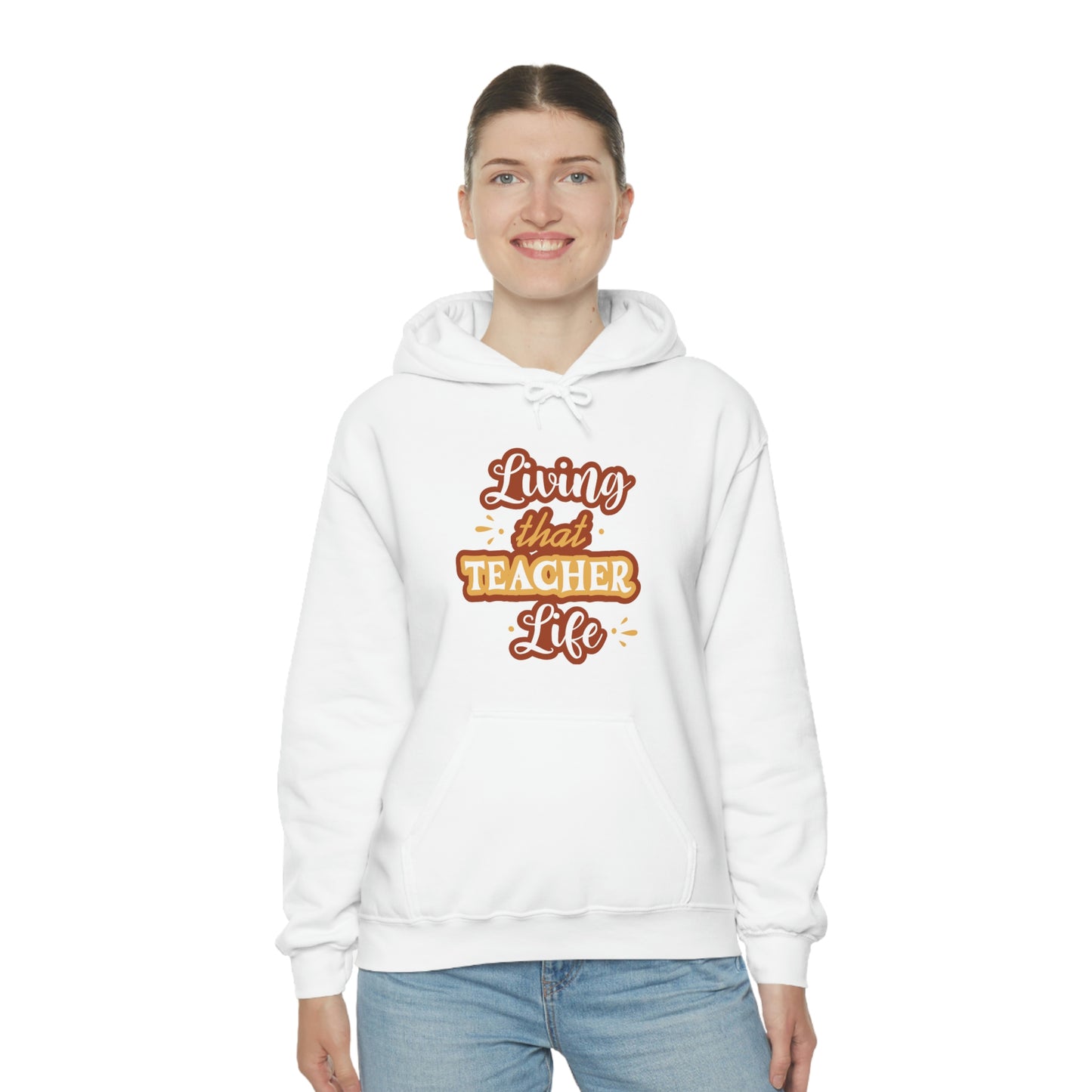 Living That Teacher Life Unisex Heavy Blend™ Hooded Sweatshirt