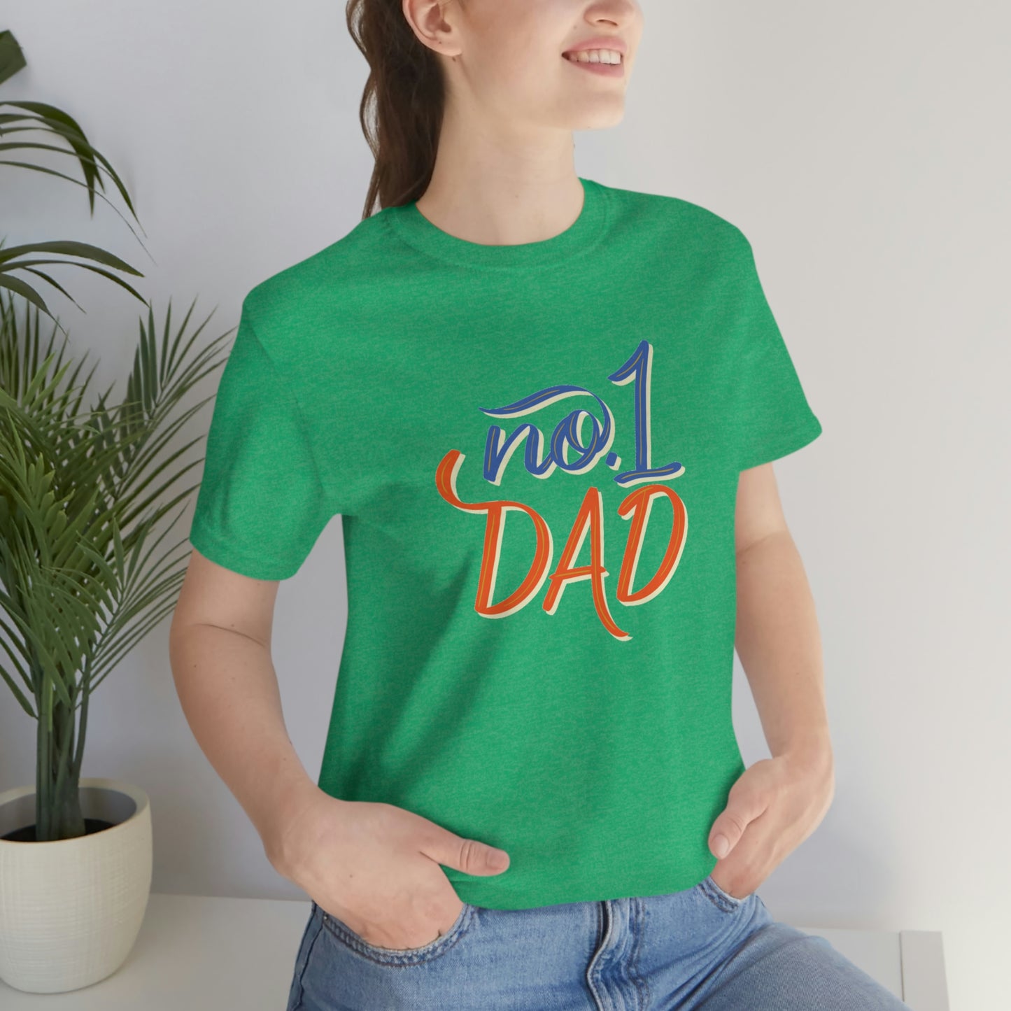 #1 Dad Unisex Jersey Short Sleeve Tee