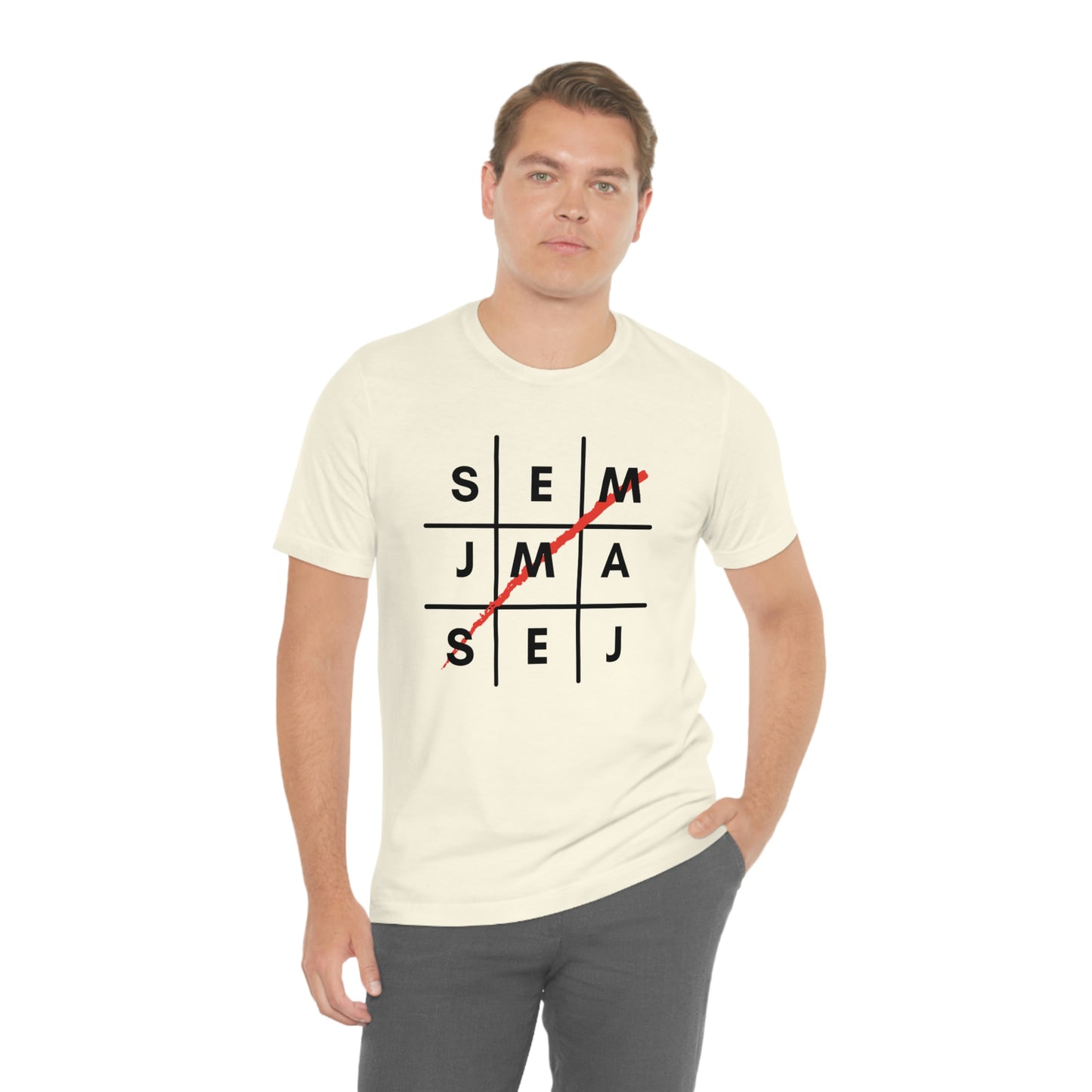 Semaj James Tic Tac Toe Unisex Jersey Short Sleeve Tee