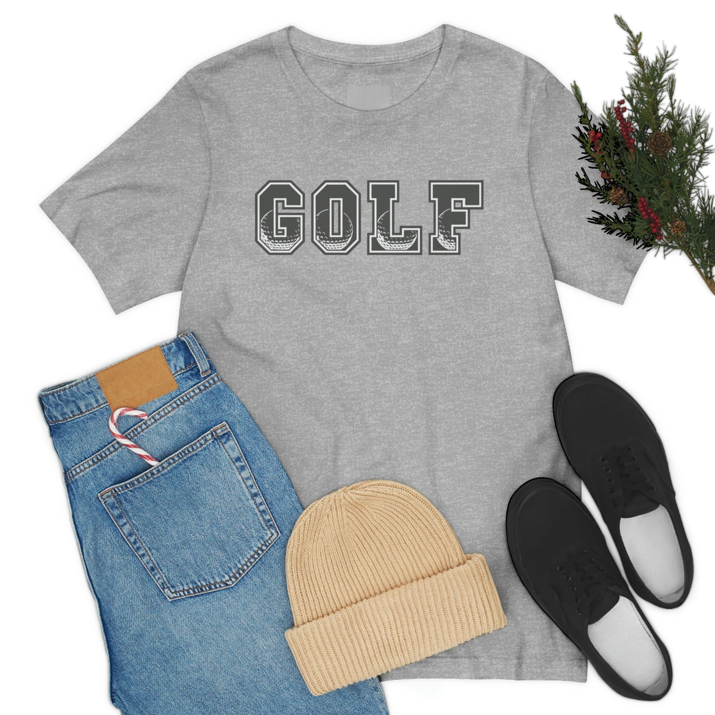 Golf Grey Unisex Jersey Short Sleeve Tee