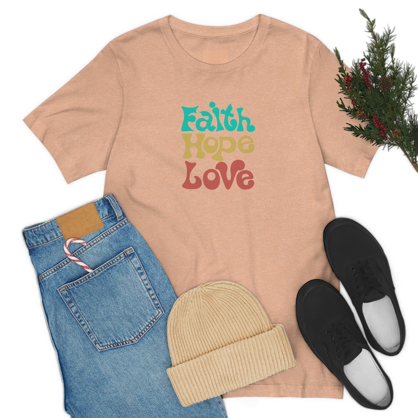 Faith Hope Love Unisex Jersey Short Sleeve Tee