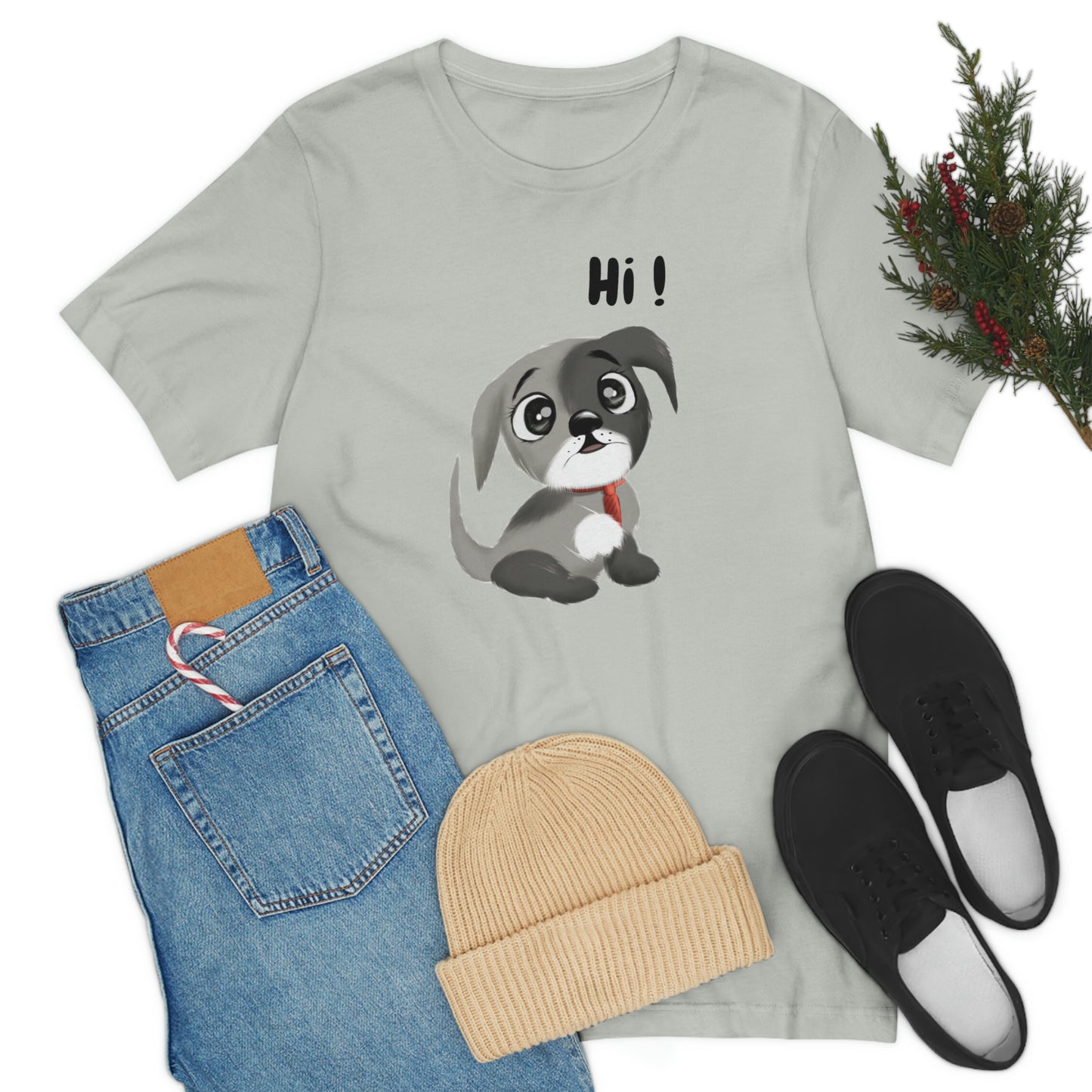 Hi Puppy Unisex Jersey Short Sleeve Tee