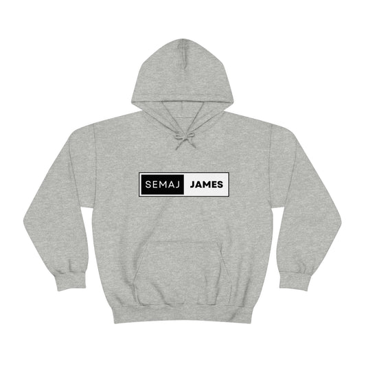 Semaj James Black & White Unisex Heavy Blend™ Hooded Sweatshirt