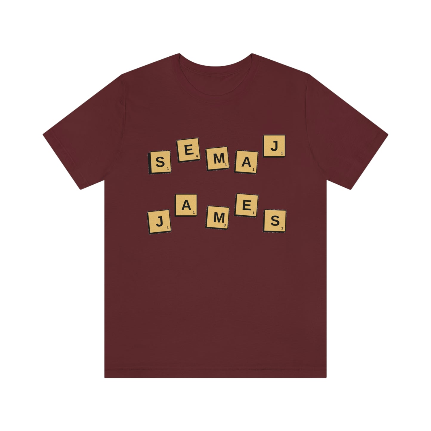 Semaj James Scrabble Unisex Jersey Short Sleeve Tee