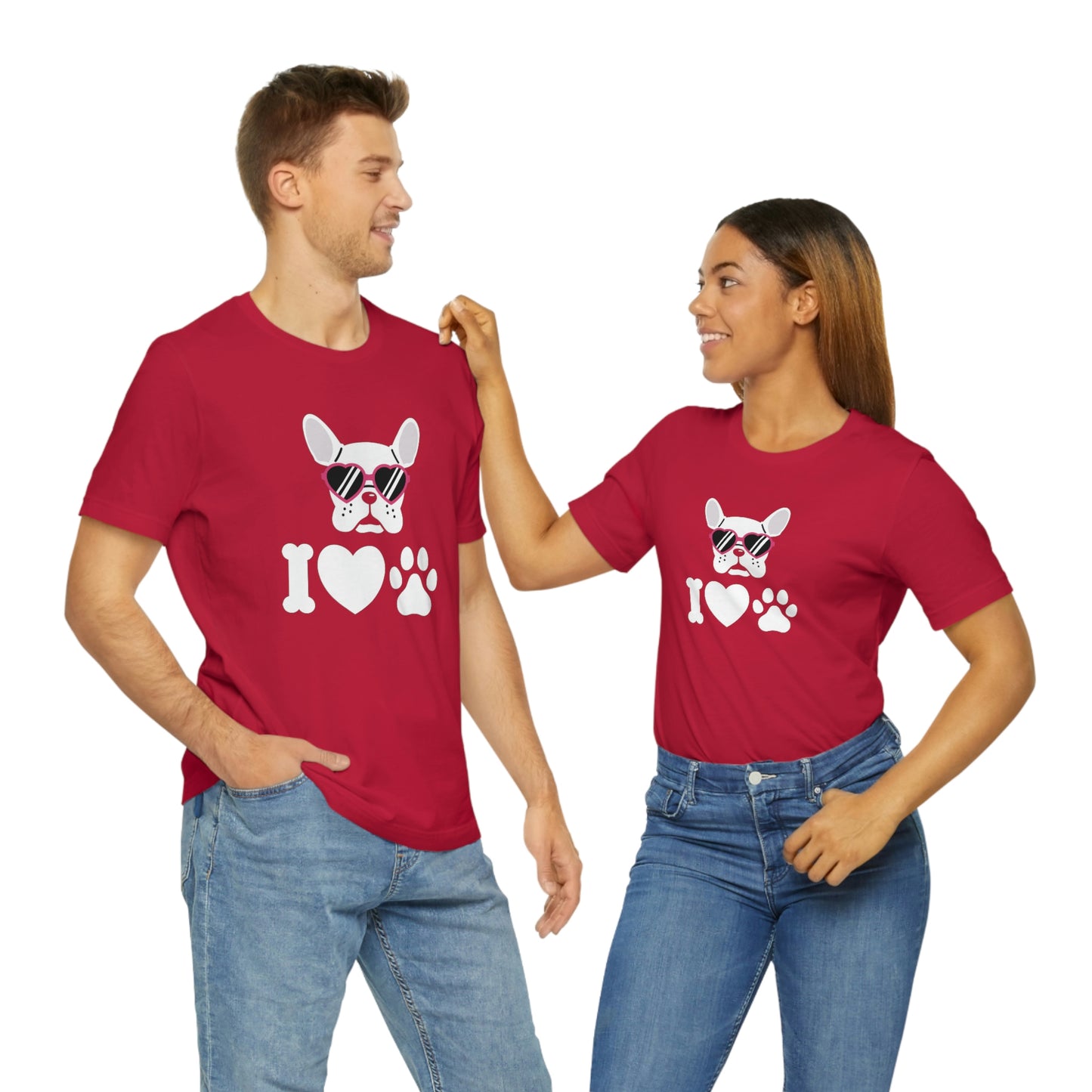 I Love Puppy Love Unisex Jersey Short Sleeve Tee